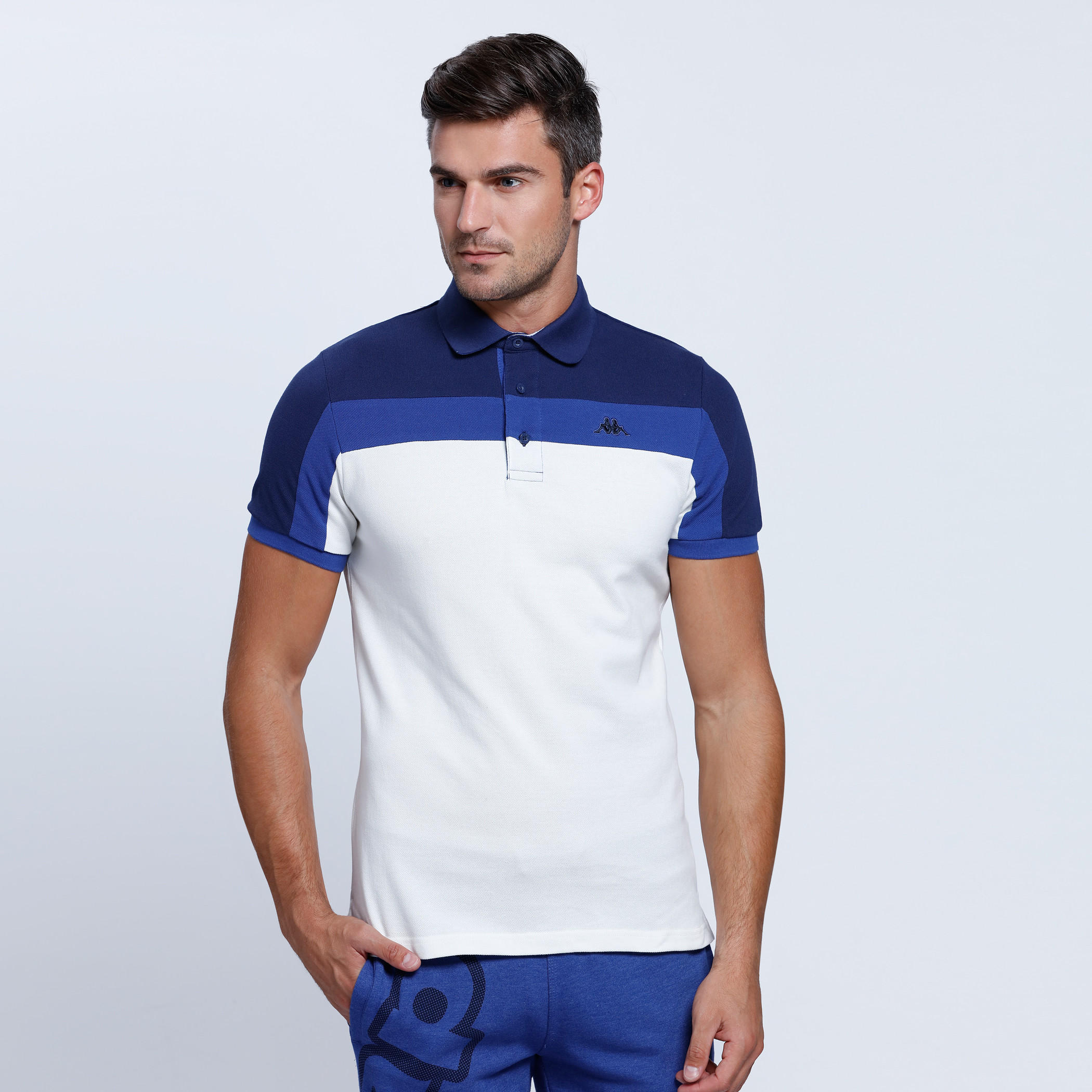 Kappa Printed Polo Neck T-Shirt with Short Sleeves-men-clothing-tshirtsandpolos-polos-image-1