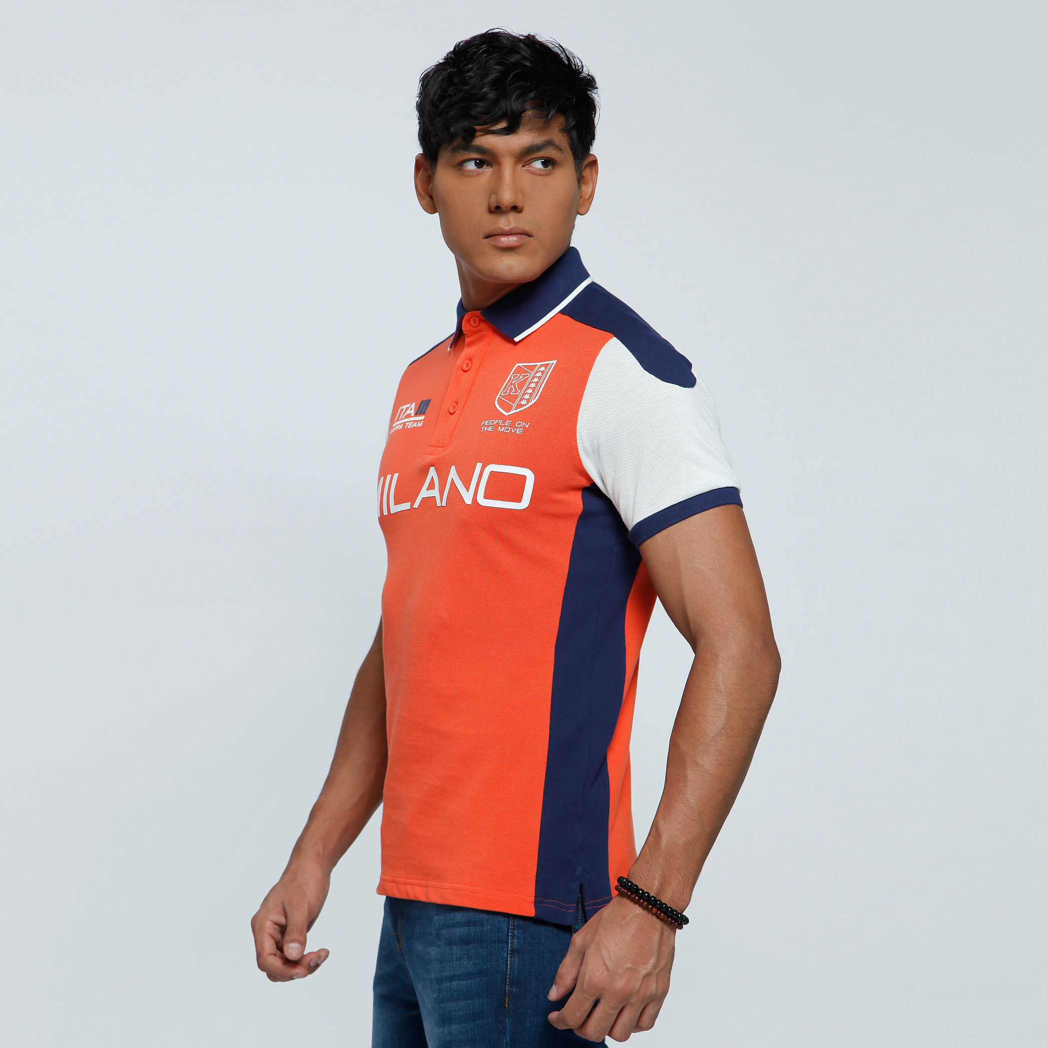Kappa Printed T-Shirt with Polo Neck and Short Sleeves-men-clothing-tshirtsandpolos-polos-image-3