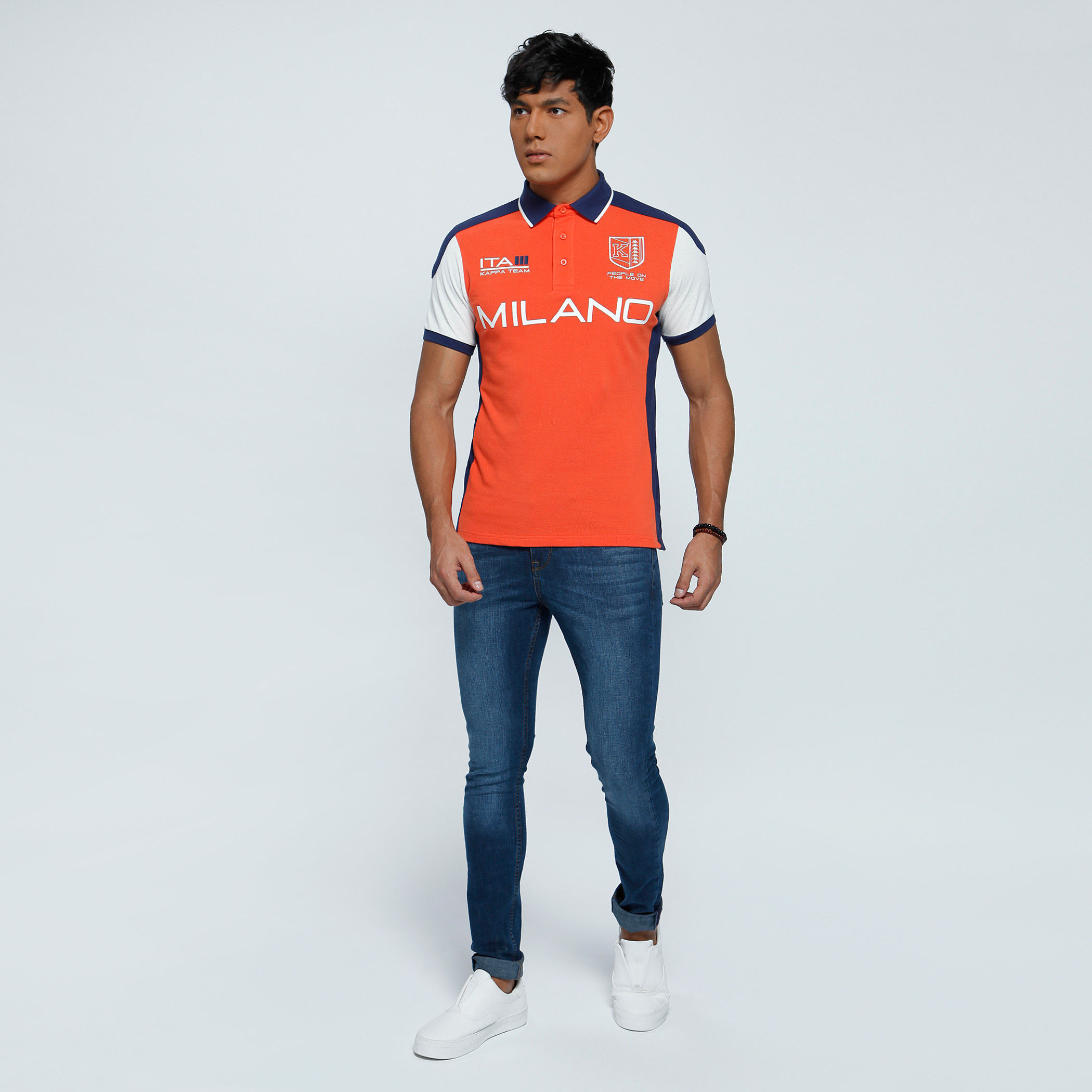 Kappa Printed T-Shirt with Polo Neck and Short Sleeves-men-clothing-tshirtsandpolos-polos-image-5