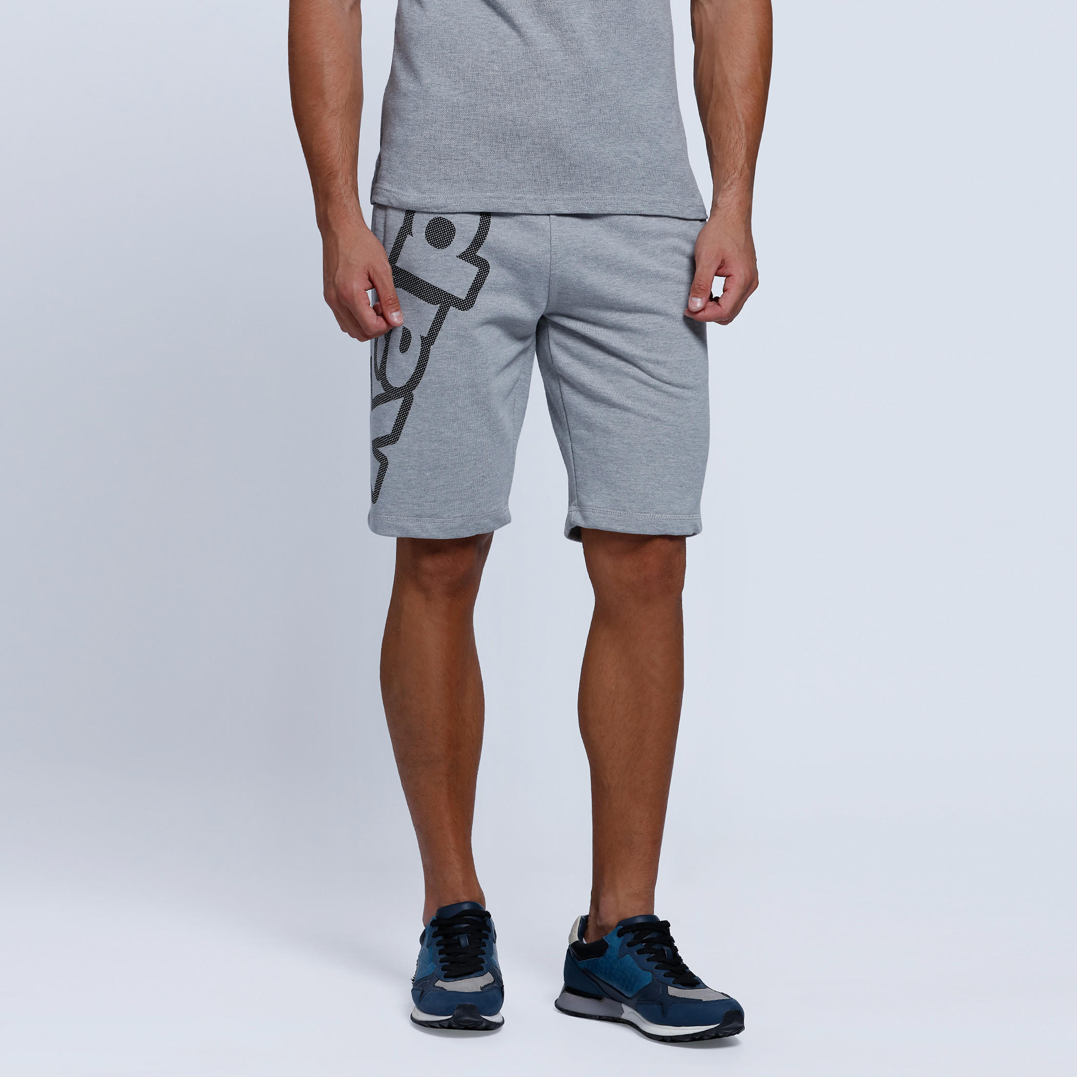Shorts With Kappa Print Branding At Side-men-clothing-bottoms-shorts-image-1