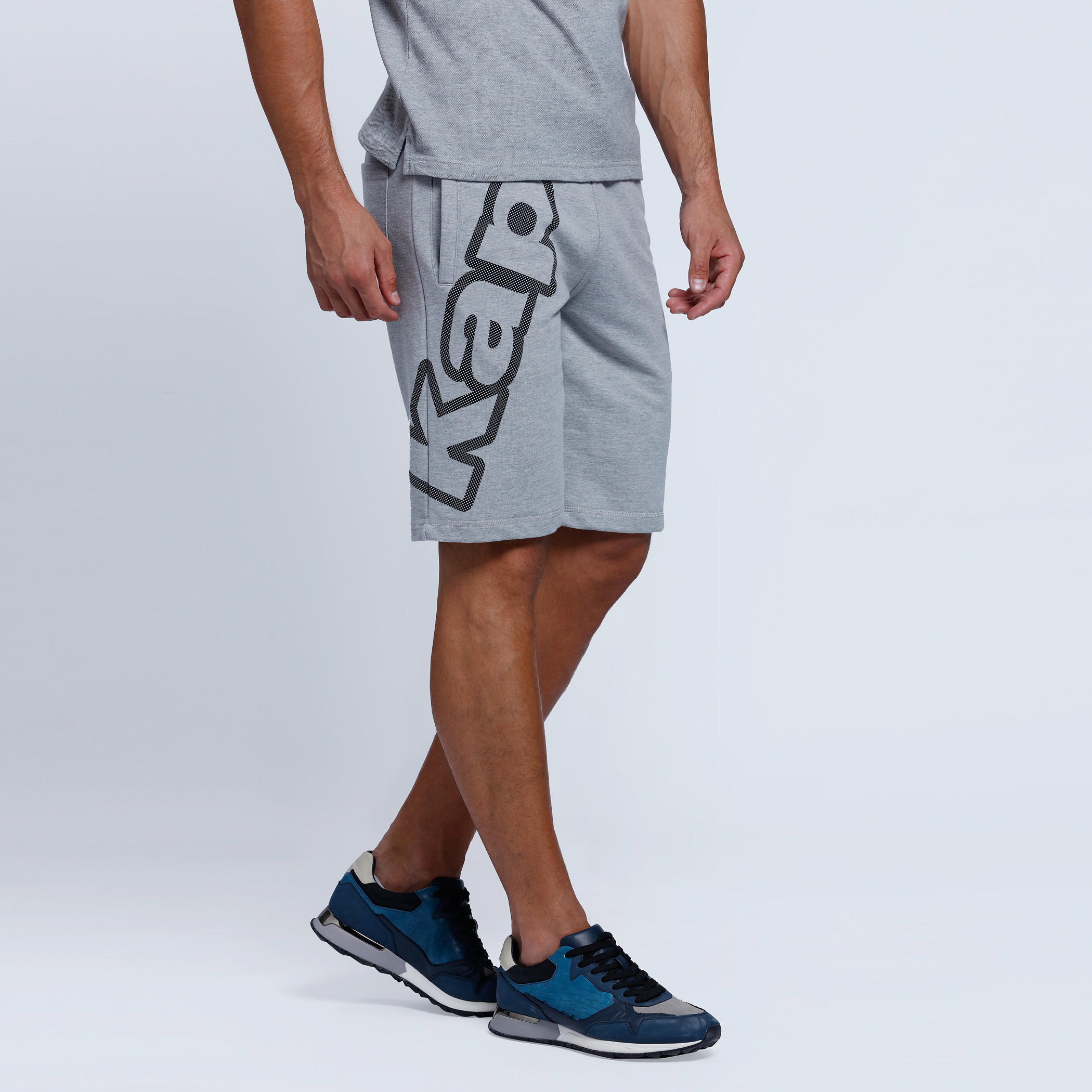 Shorts With Kappa Print Branding At Side-men-clothing-bottoms-shorts-image-3