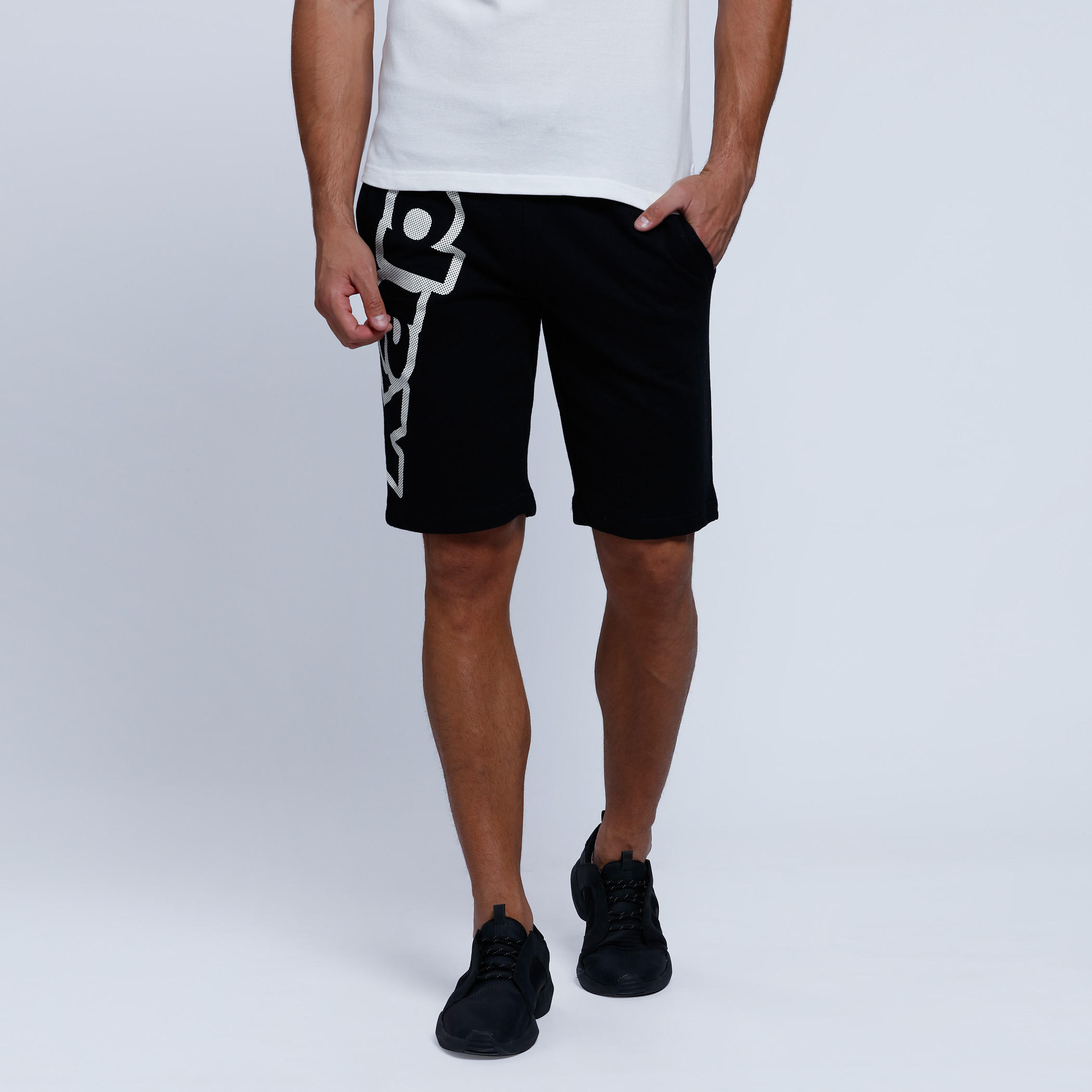 Shorts With Kappa Print Branding At Side-men-clothing-bottoms-shorts-image-6