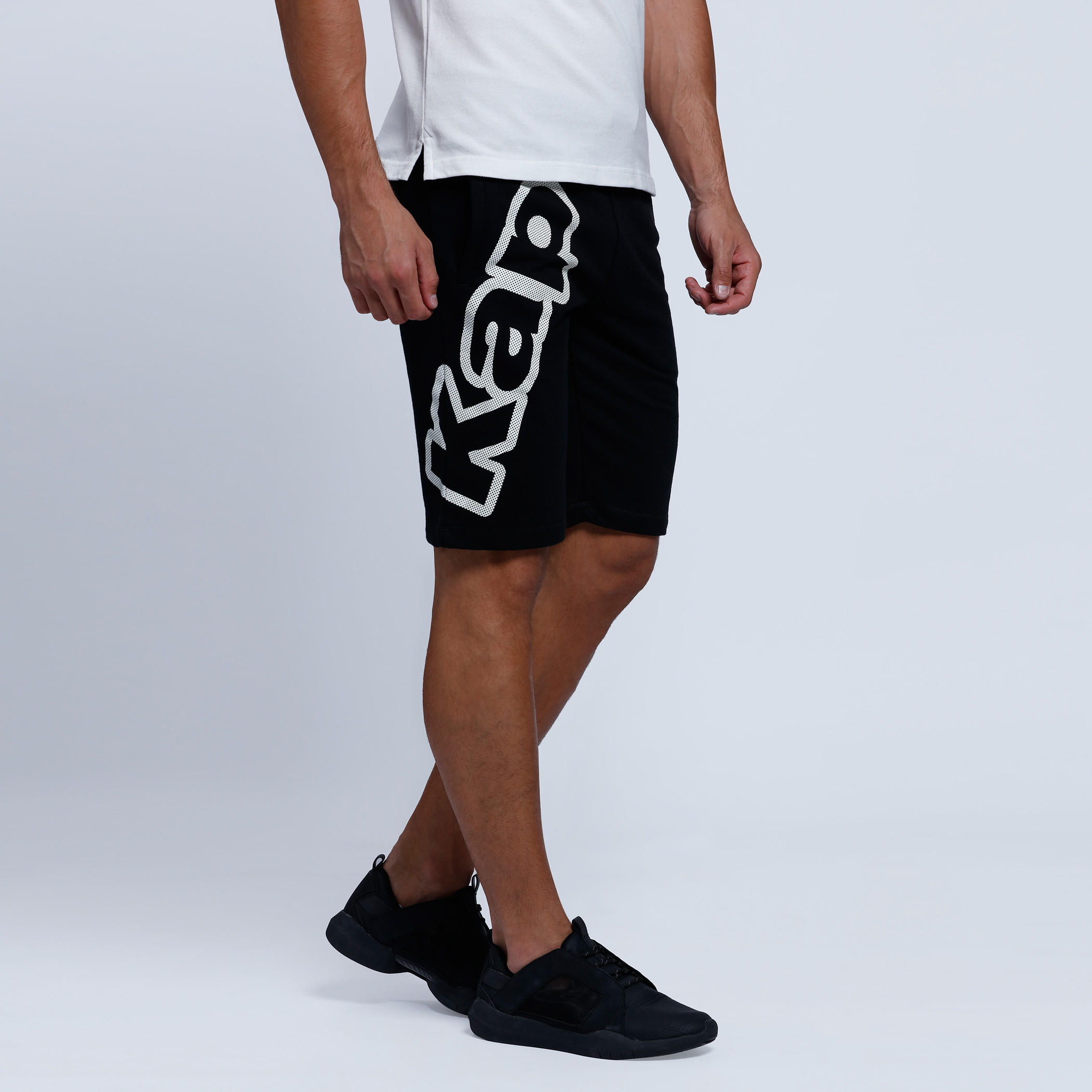 Shorts With Kappa Print Branding At Side-men-clothing-bottoms-shorts-image-8