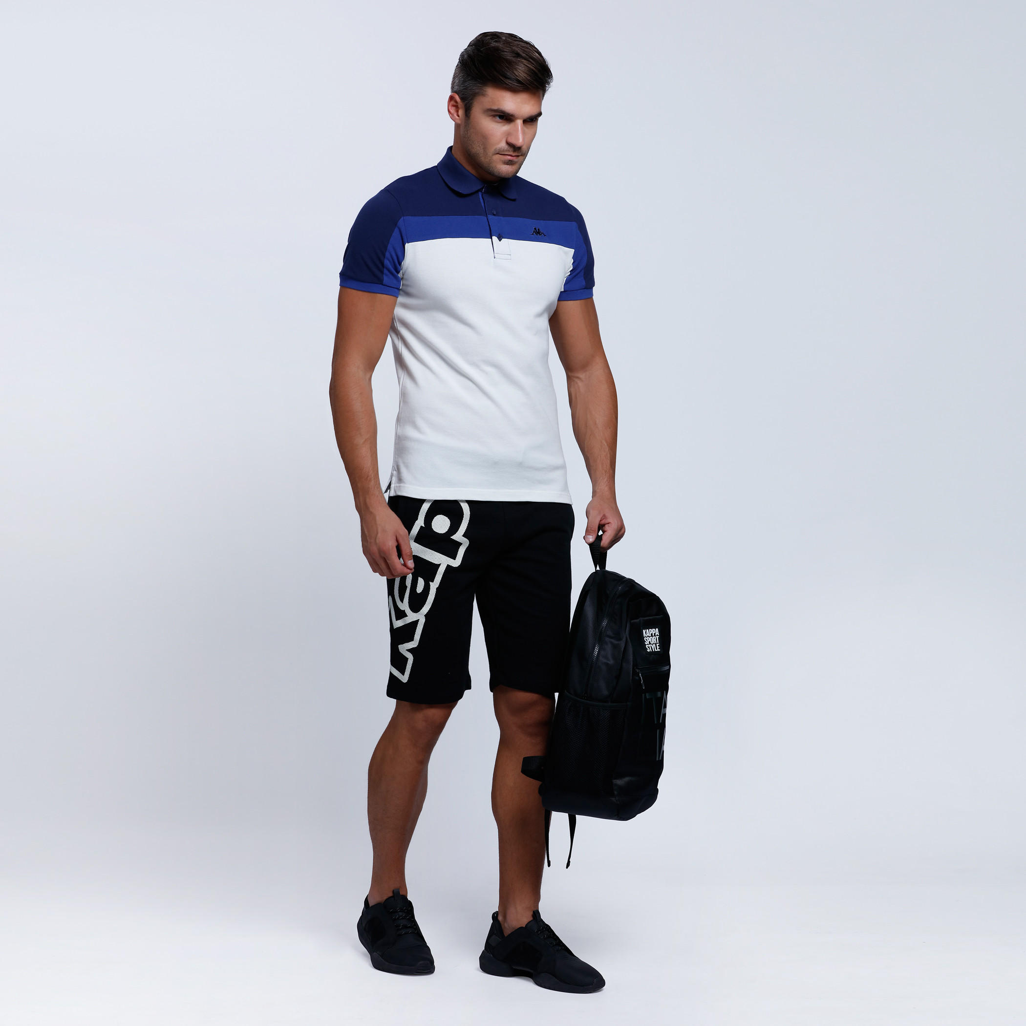 Shorts With Kappa Print Branding At Side-men-clothing-bottoms-shorts-image-10