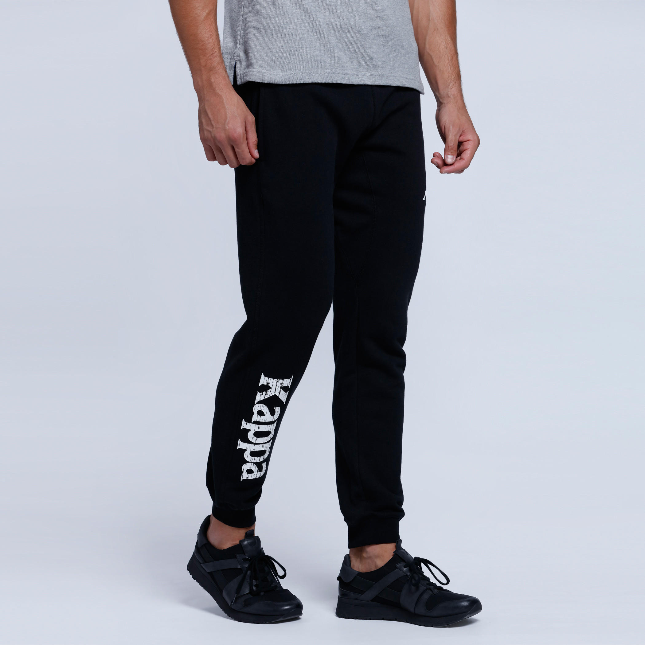 Kappa Printed Full Length Jog Pants with Snug Fitted Cuffs-men-clothing-sportswearandactivewear-bottoms-image-3