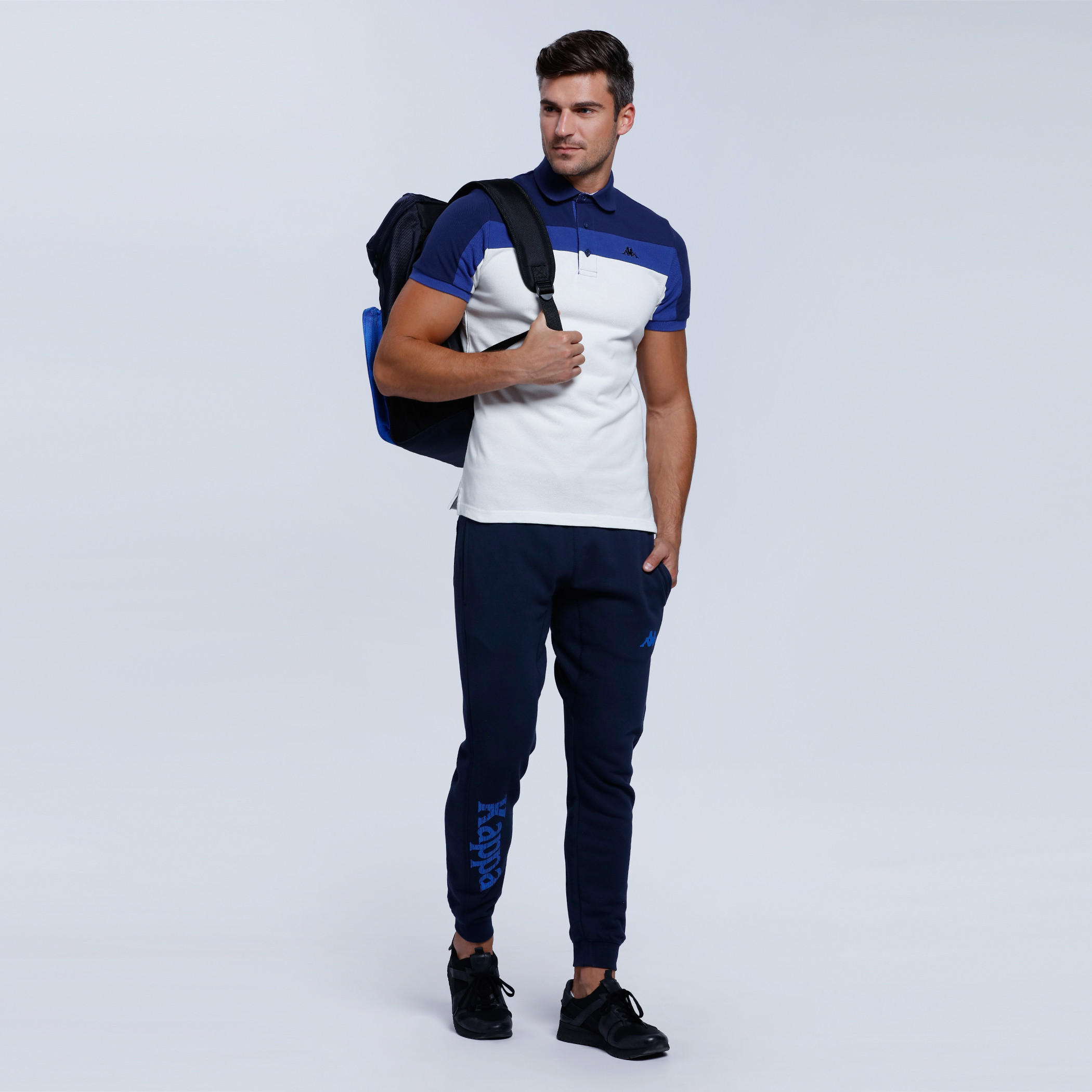 Kappa Printed Full Length Jog Pants with Snug Fitted Cuffs-men-clothing-sportswearandactivewear-bottoms-image-10