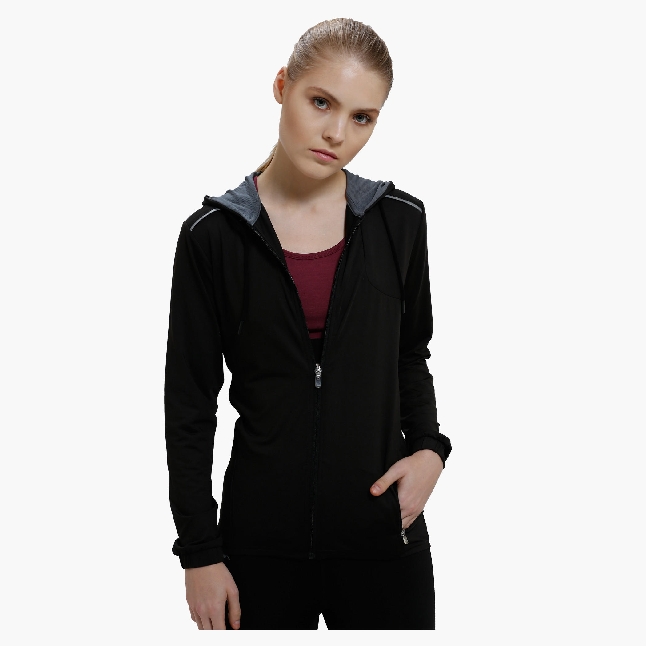 Kappa Hooded Jacket with Long Sleeves-women-clothing-sportswearandactivewear-hoodiesandsweatshirts-image-1