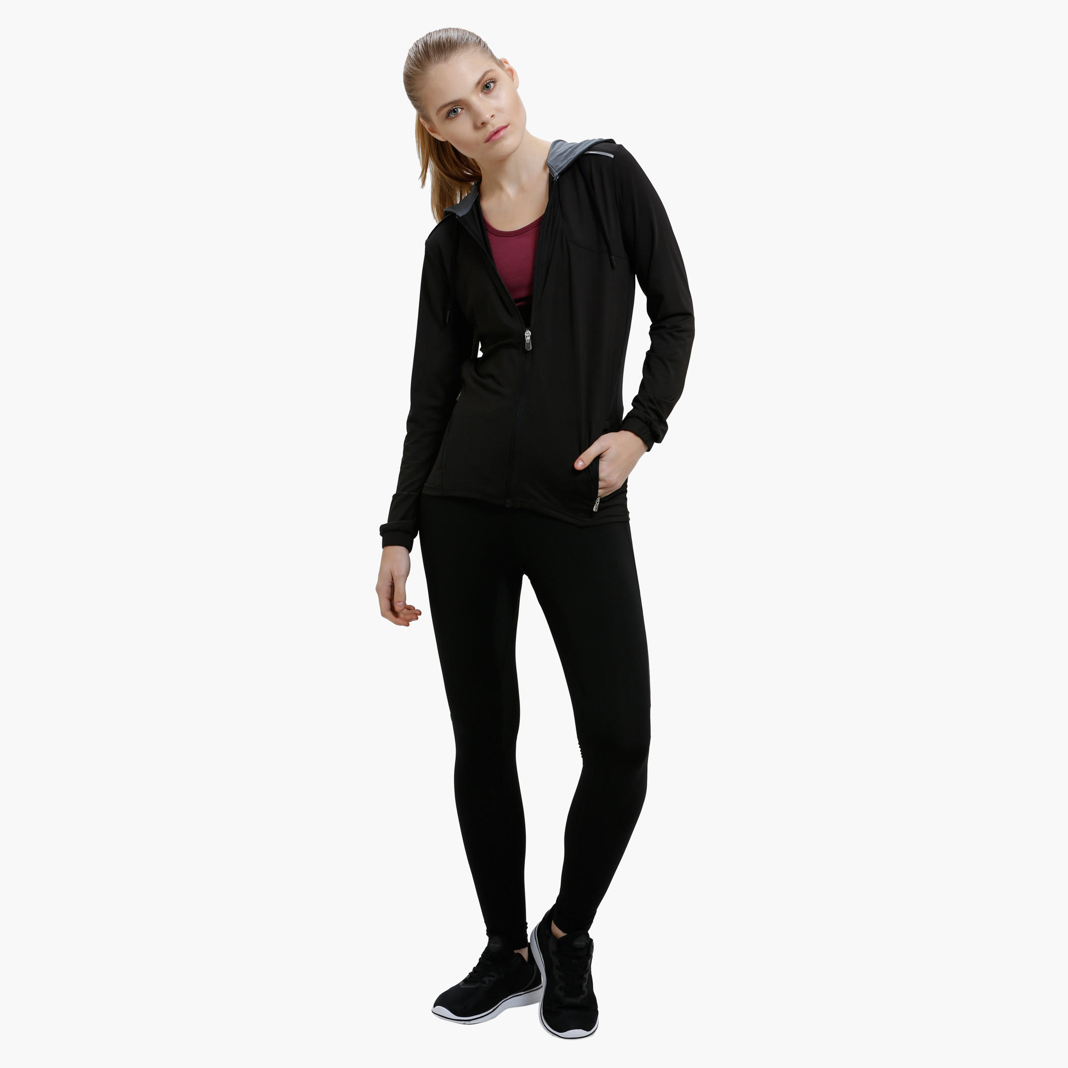 Kappa Hooded Jacket with Long Sleeves-women-clothing-sportswearandactivewear-hoodiesandsweatshirts-image-5