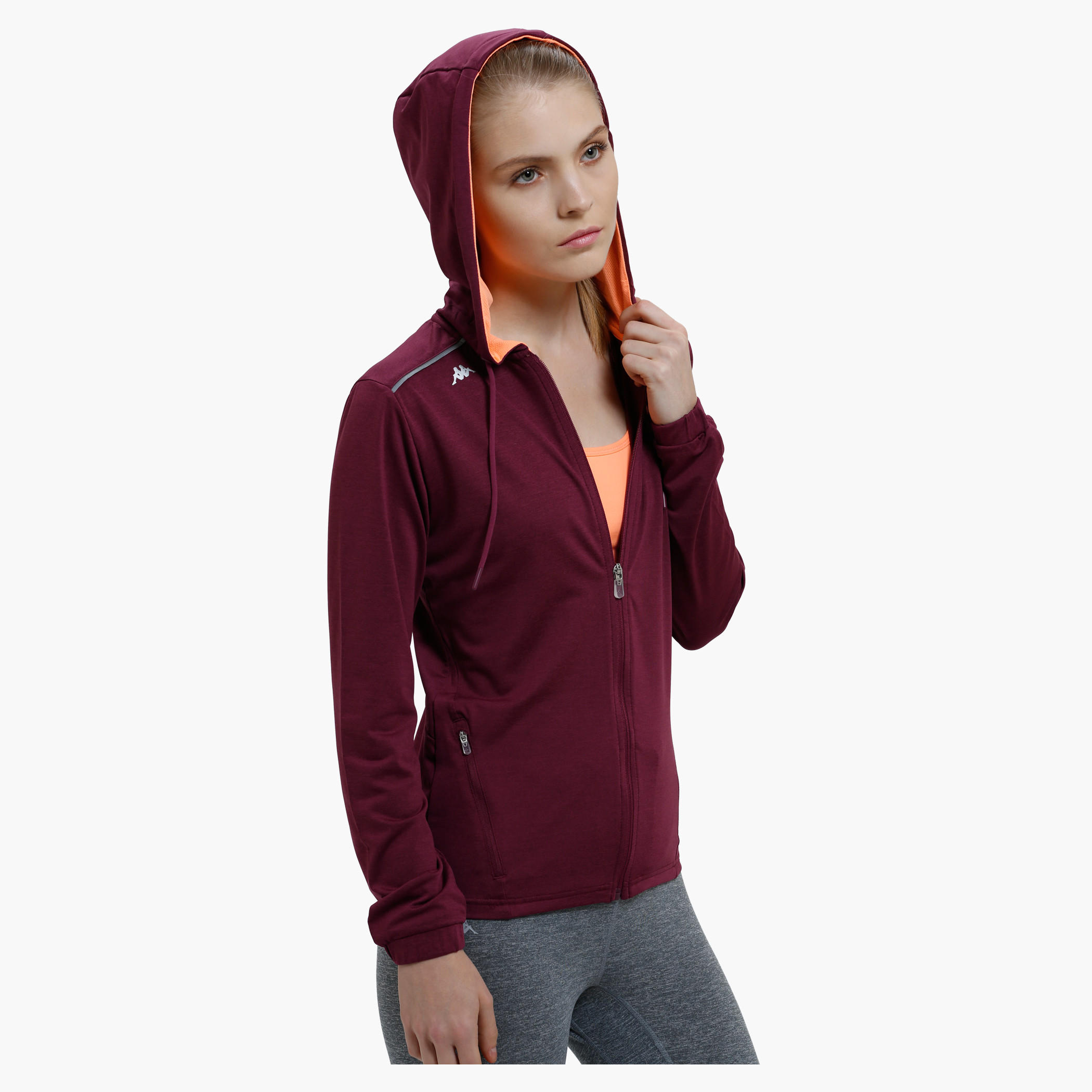 Kappa Hooded Jacket with Long Sleeves-women-clothing-sportswearandactivewear-hoodiesandsweatshirts-image-8