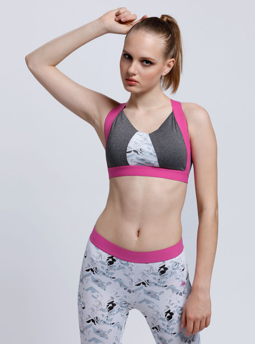 Kappa Sports Bra with Contrast Garter-sports-women-clothing-sportsbras-image-1