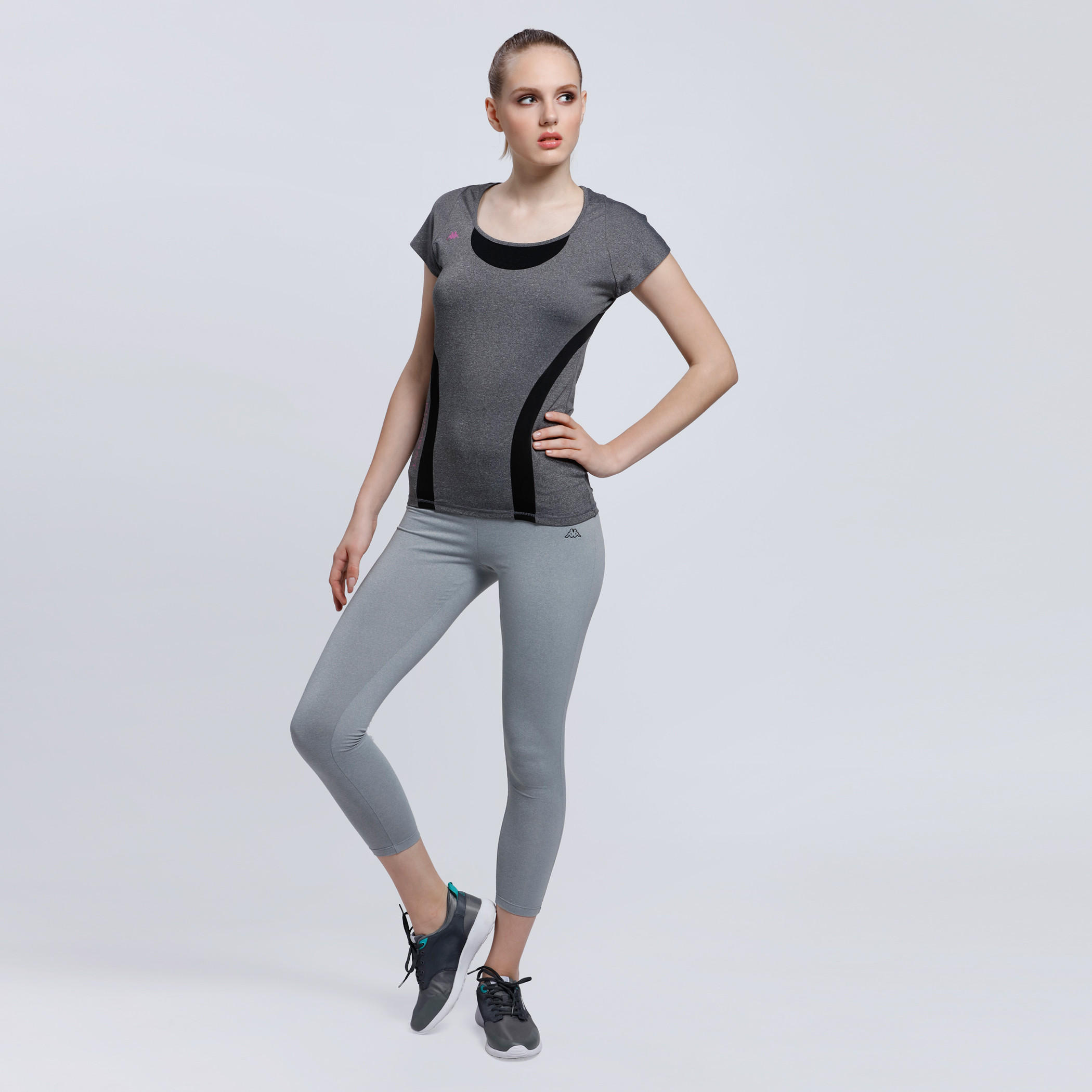 Kappa Round Neck T-Shirt with Short Sleeves-women-clothing-sportswearandactivewear-tshirtsandvests-image-5