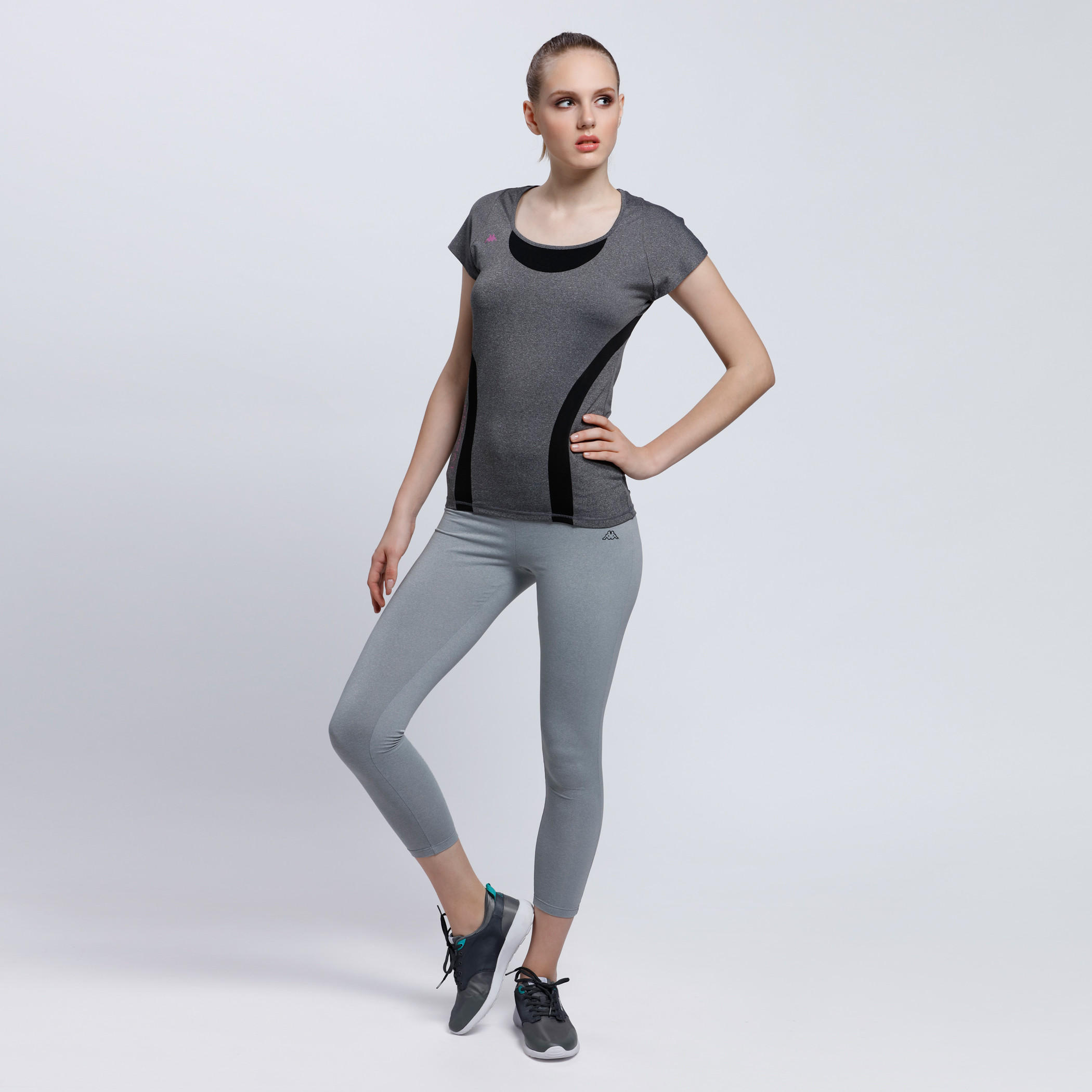 Kappa 3/4 Length Leggings with Elasticised Waistband-women-clothing-sportswearandactivewear-bottoms-image-5