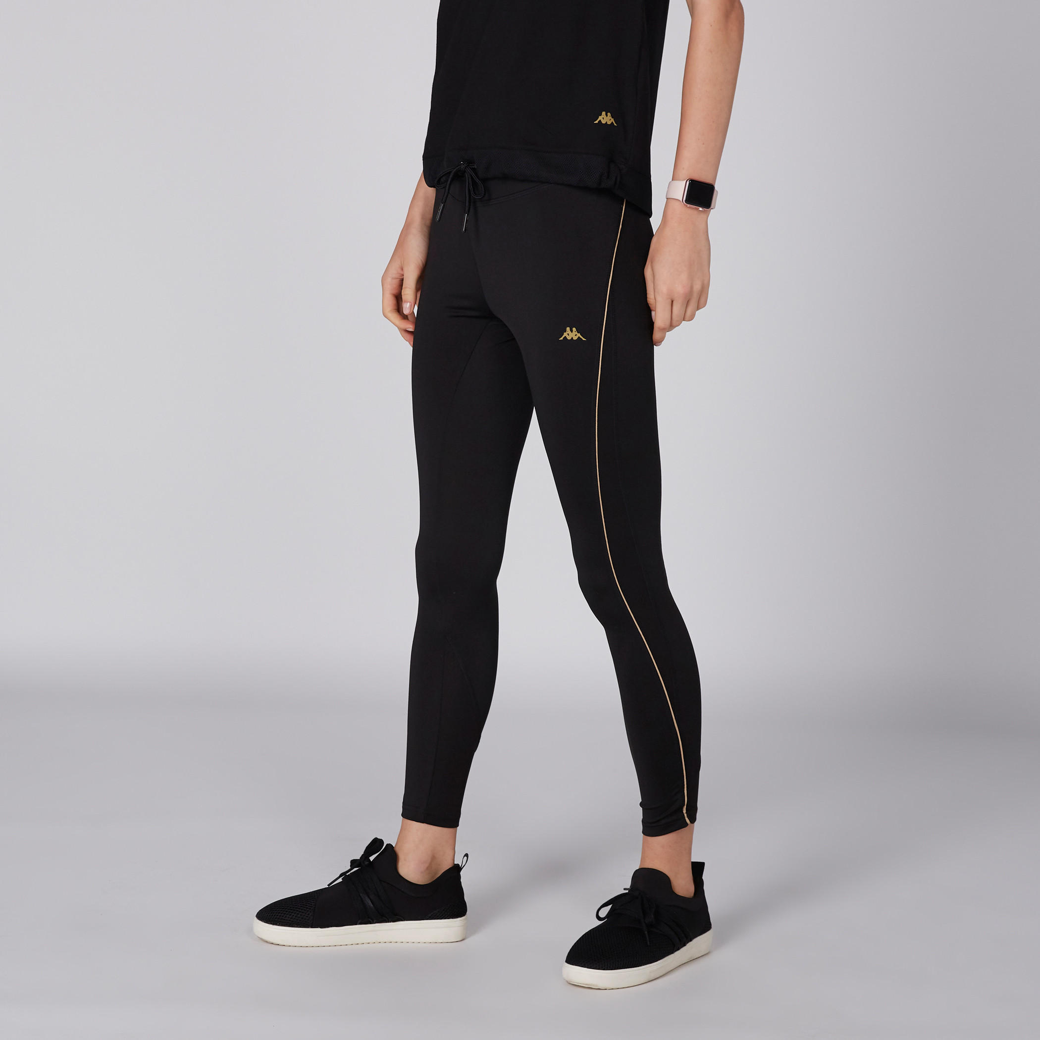 بنطال ليقنز طويل بخصر مطّاطي ورباط من كابا-women-clothing-bottoms-leggings-image-3