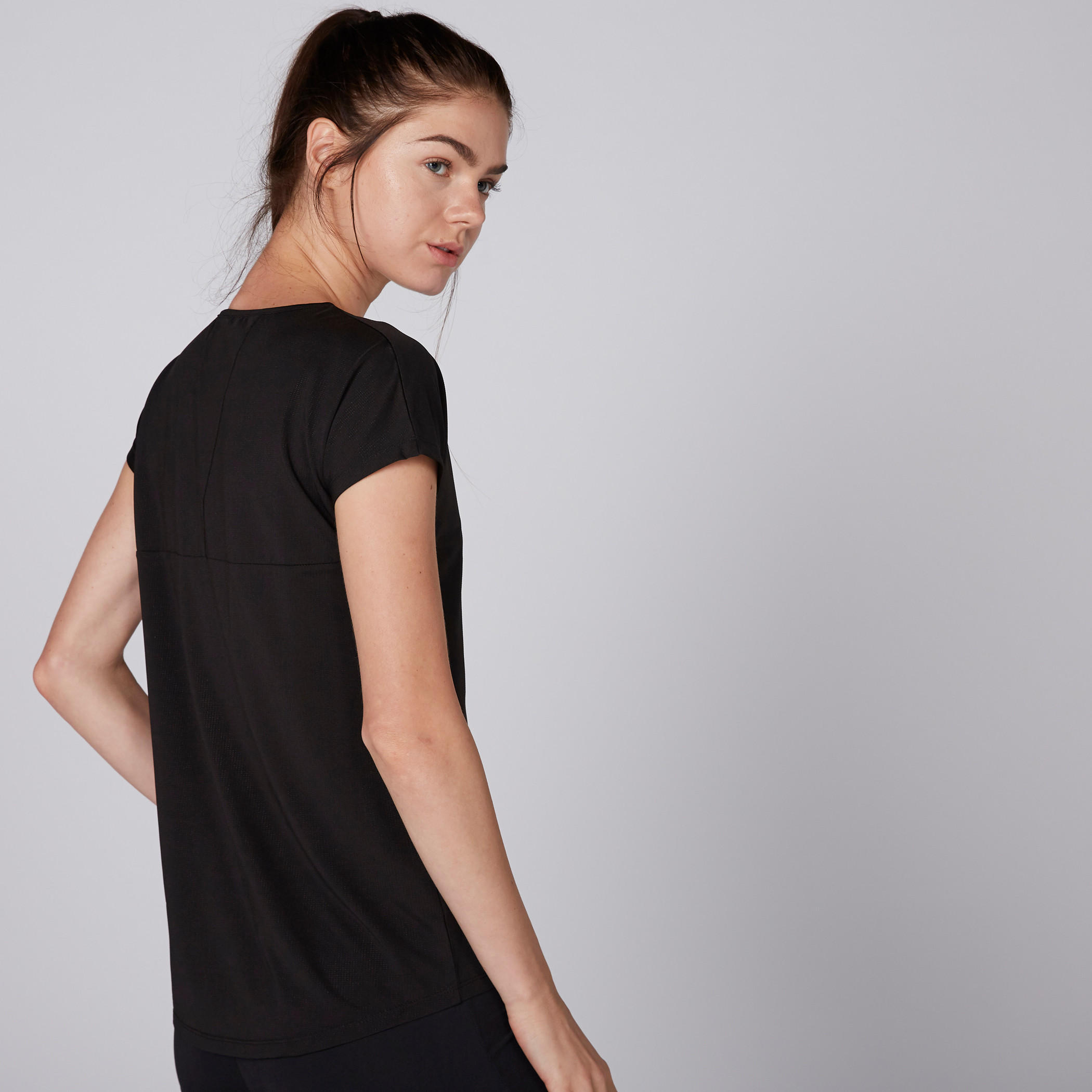 Kappa Round Neck T-Shirt with Cap Sleeves-women-clothing-sportswearandactivewear-tshirtsandvests-image-2