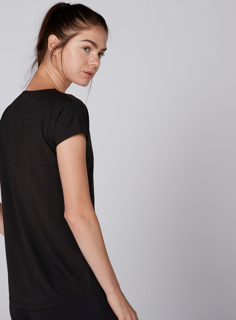 Kappa Round Neck T-Shirt with Cap Sleeves-women-clothing-sportswearandactivewear-tshirtsandvests-image-2