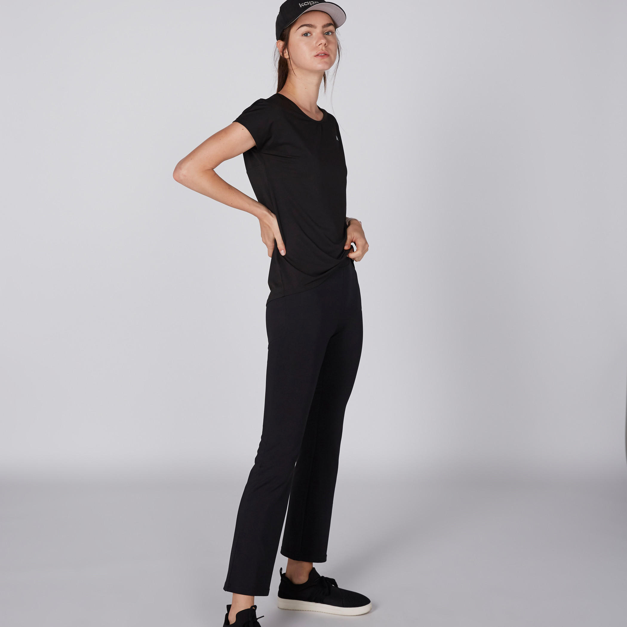 Kappa Round Neck T-Shirt with Cap Sleeves-women-clothing-sportswearandactivewear-tshirtsandvests-image-3