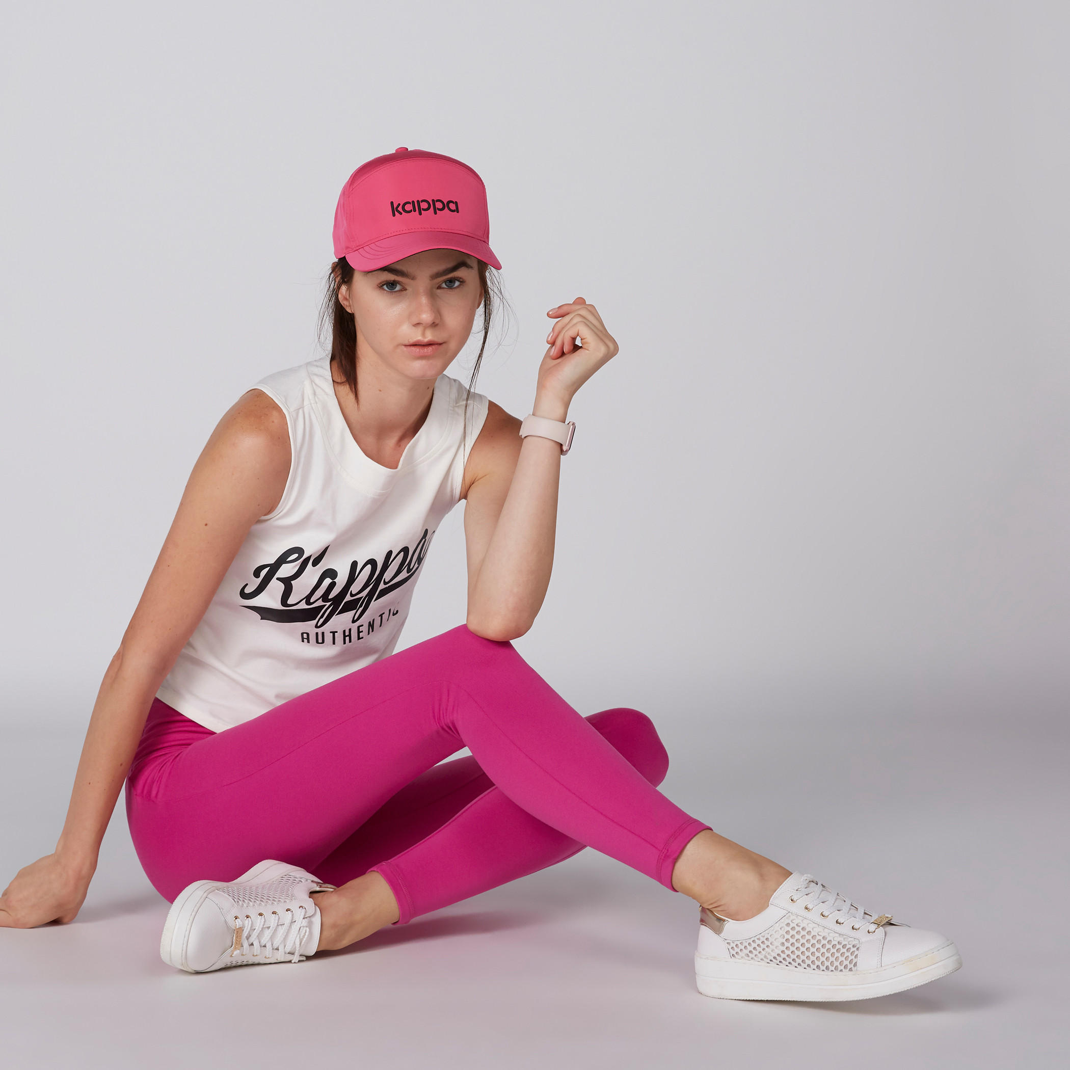 بنطال ليقنز طويل بخصر مطاطي من كابا-women-clothing-bottoms-leggings-image-1