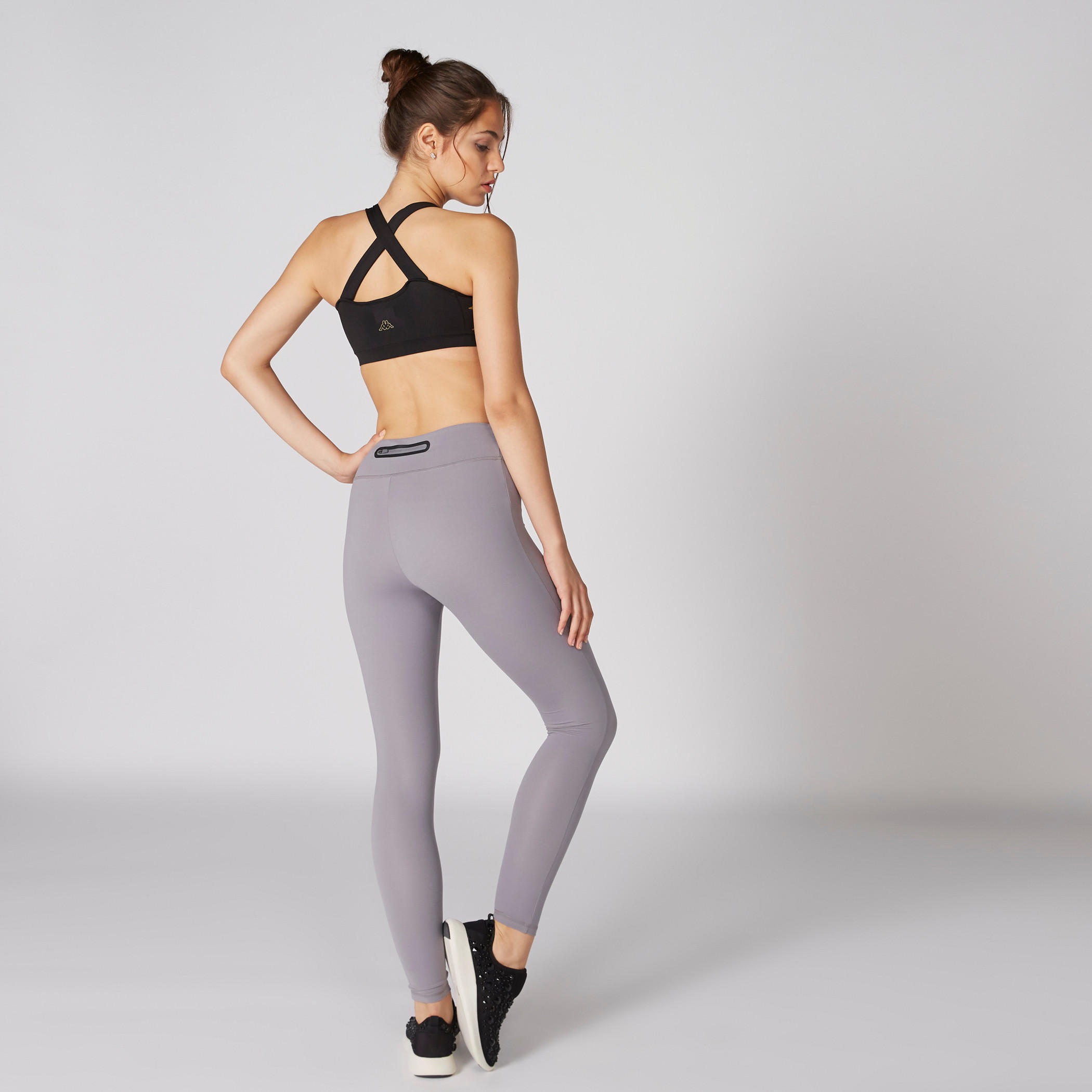 بنطال ليقنز طويل بخصر مطّاطي وسحّاب من كابا-women-clothing-sportswearandactivewear-bottoms-image-1