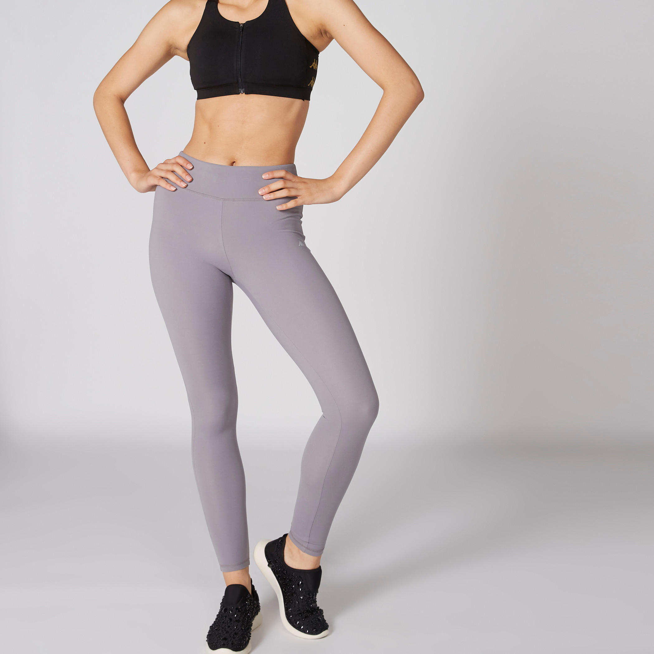 بنطال ليقنز طويل بخصر مطّاطي وسحّاب من كابا-women-clothing-sportswearandactivewear-bottoms-image-3