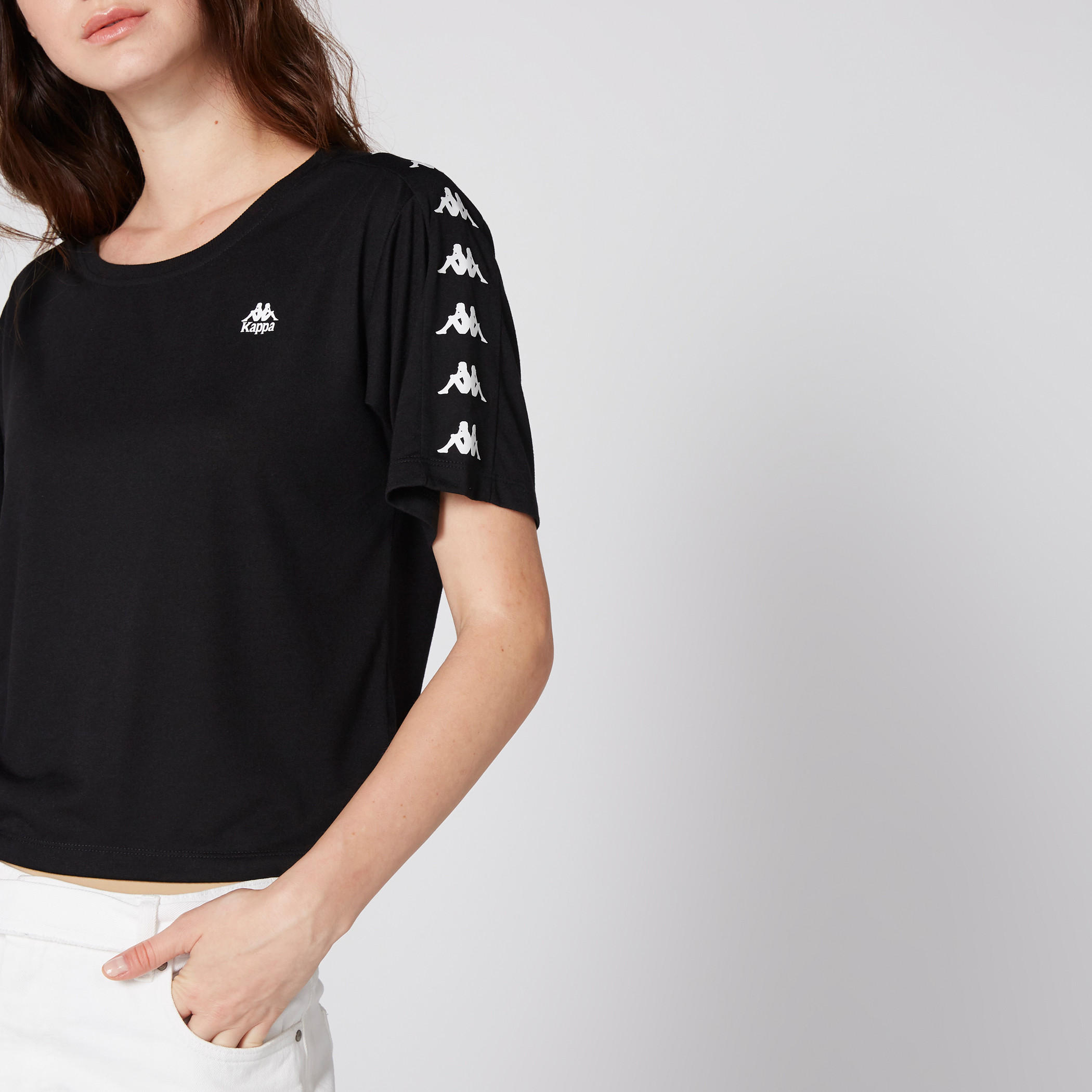 بلوزة قصيرة بياقة مستديرة من كابا-women-clothing-sportswearandactivewear-tshirtsandvests-image-2
