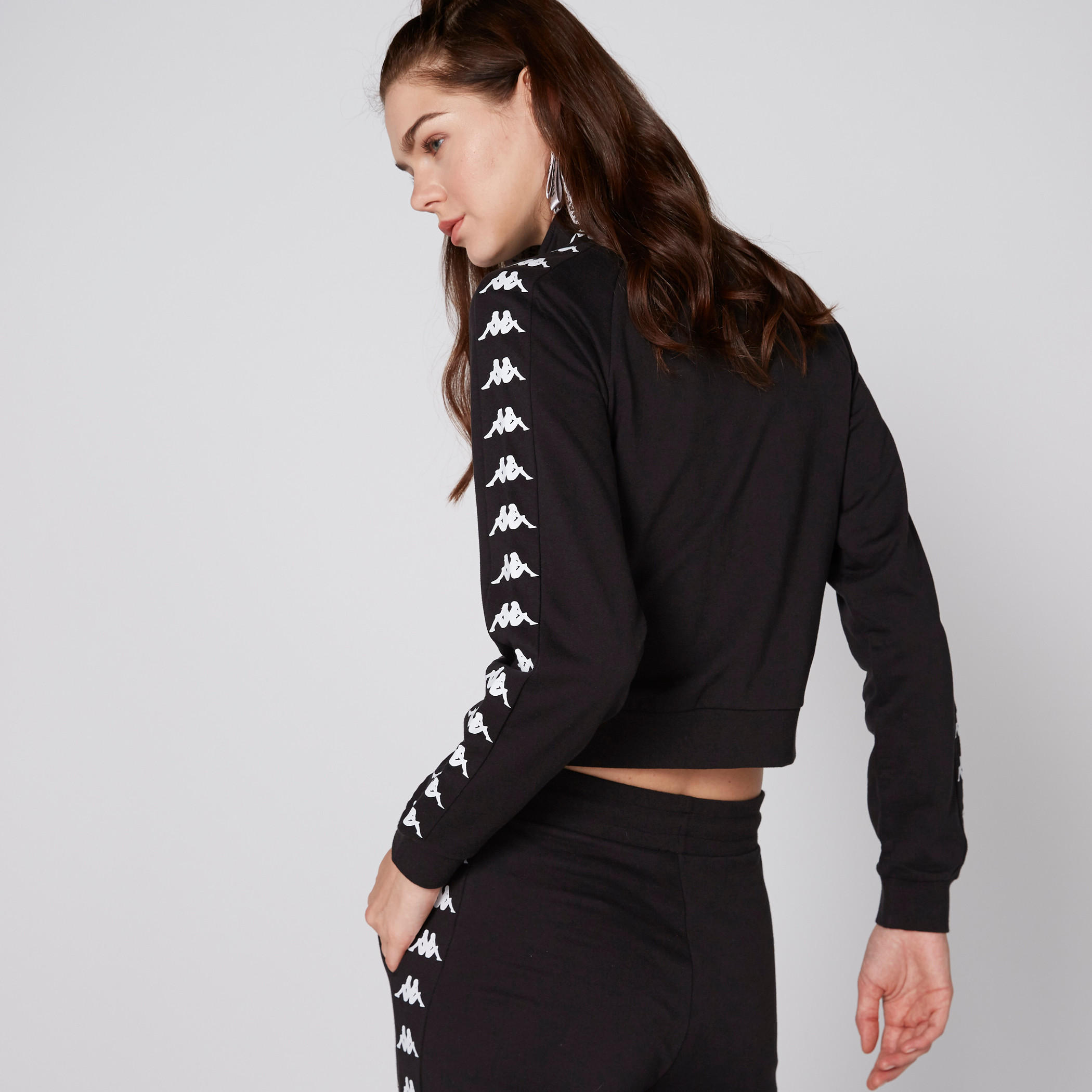Kappa Long Sleeves Bomber Jacket with Zip Closure and Tape Detail-women-clothing-sportswearandactivewear-coatsandjackets-jackets-image-2