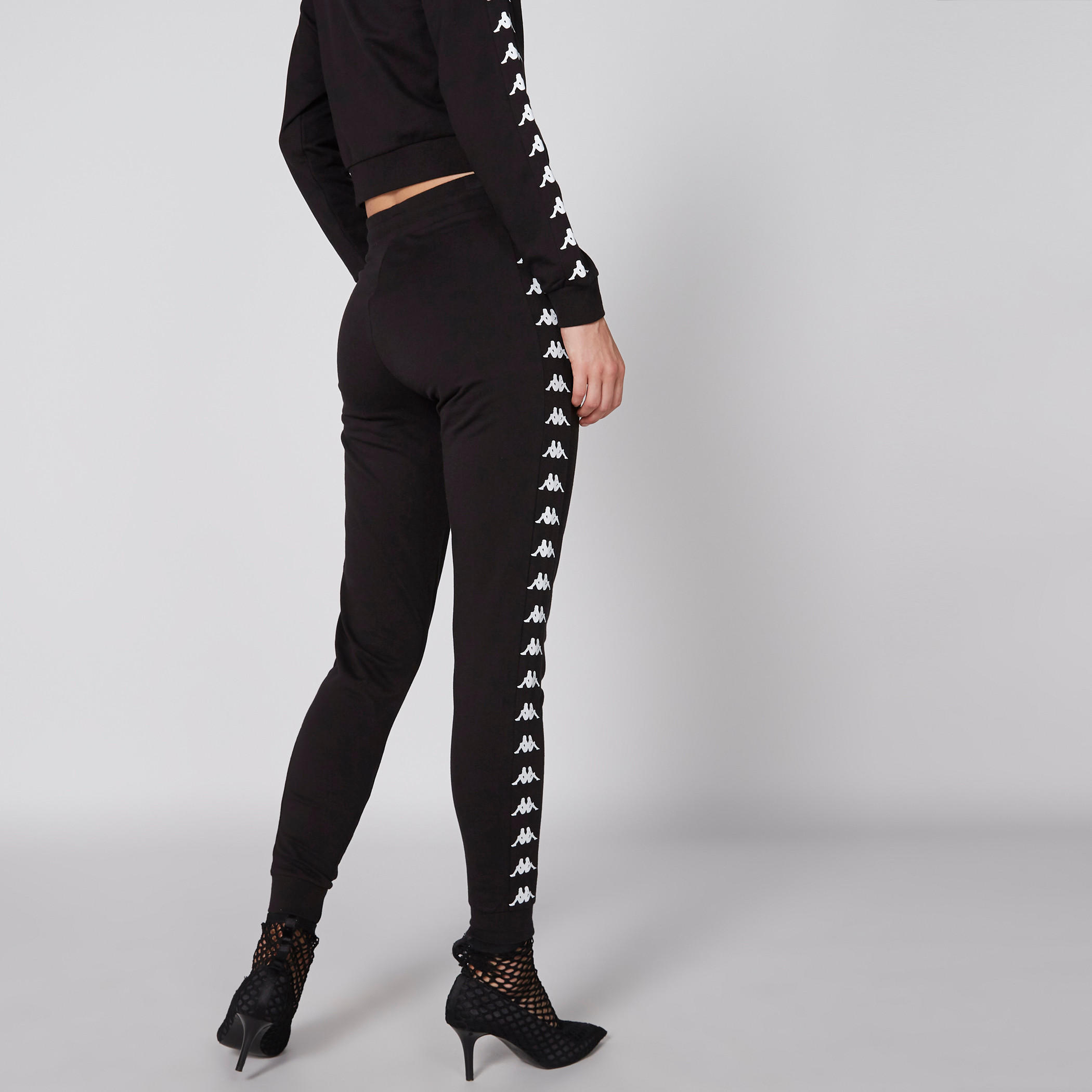 بنطال رياضي طويل بخصر مطاطي من كابا-women-clothing-bottoms-joggers-image-2