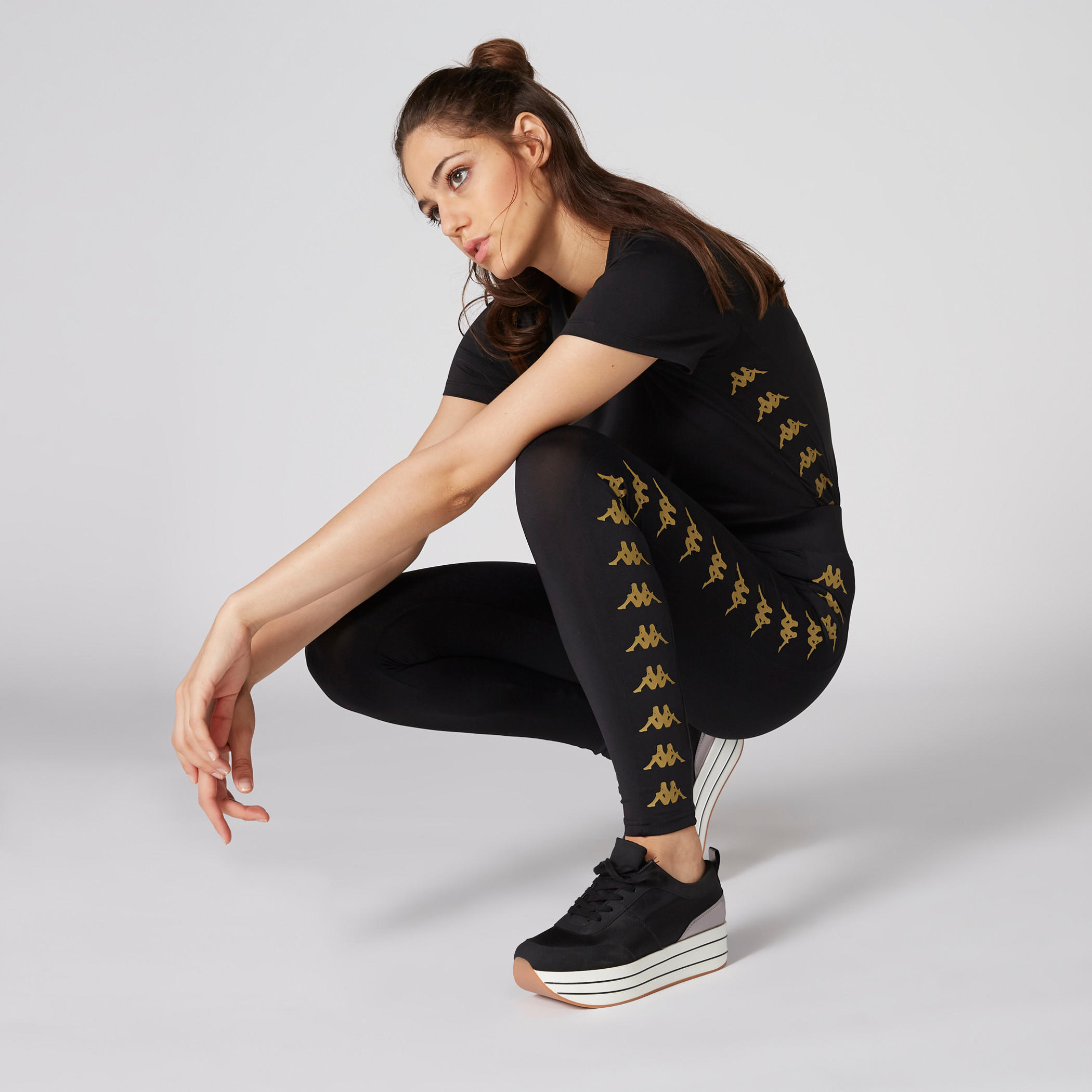 Kappa Round Neck T-Shirt with Short Sleeves and Tape Detail-women-clothing-tshirts-image-3
