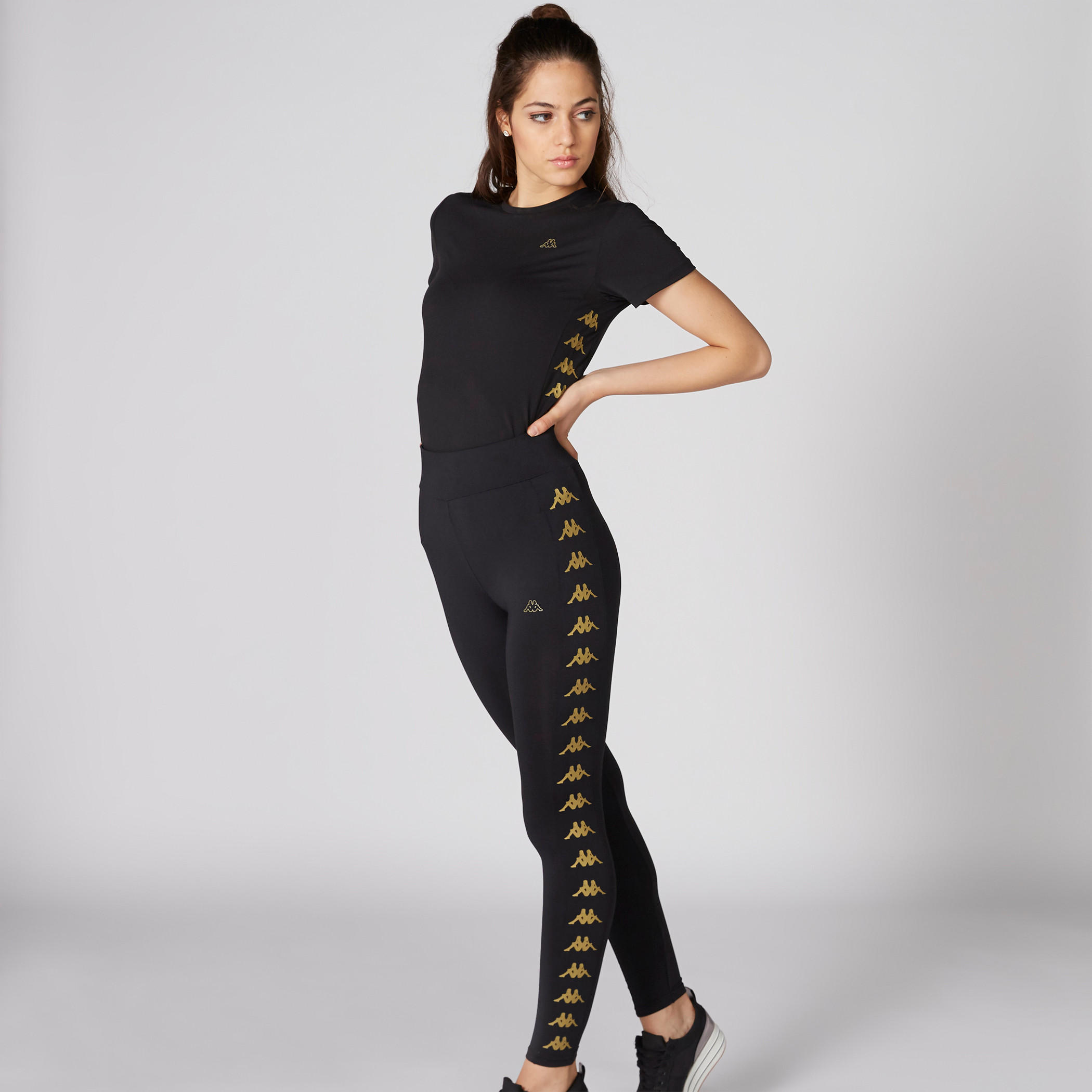 Kappa Round Neck T-Shirt with Short Sleeves and Tape Detail-women-clothing-tshirts-image-6