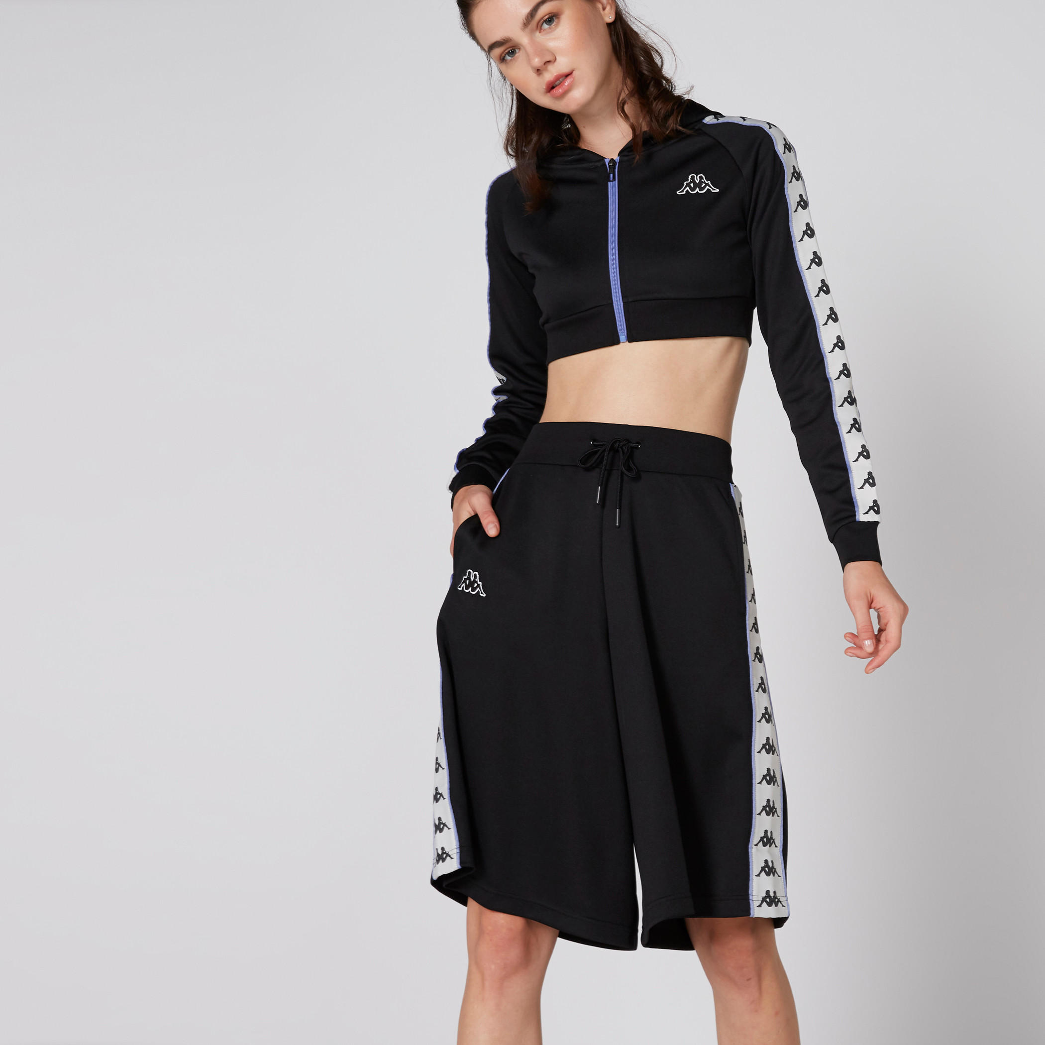 Kappa Shorts with Elasticised Waistband and Tape Detail-women-clothing-sportswearandactivewear-bottoms-image-3