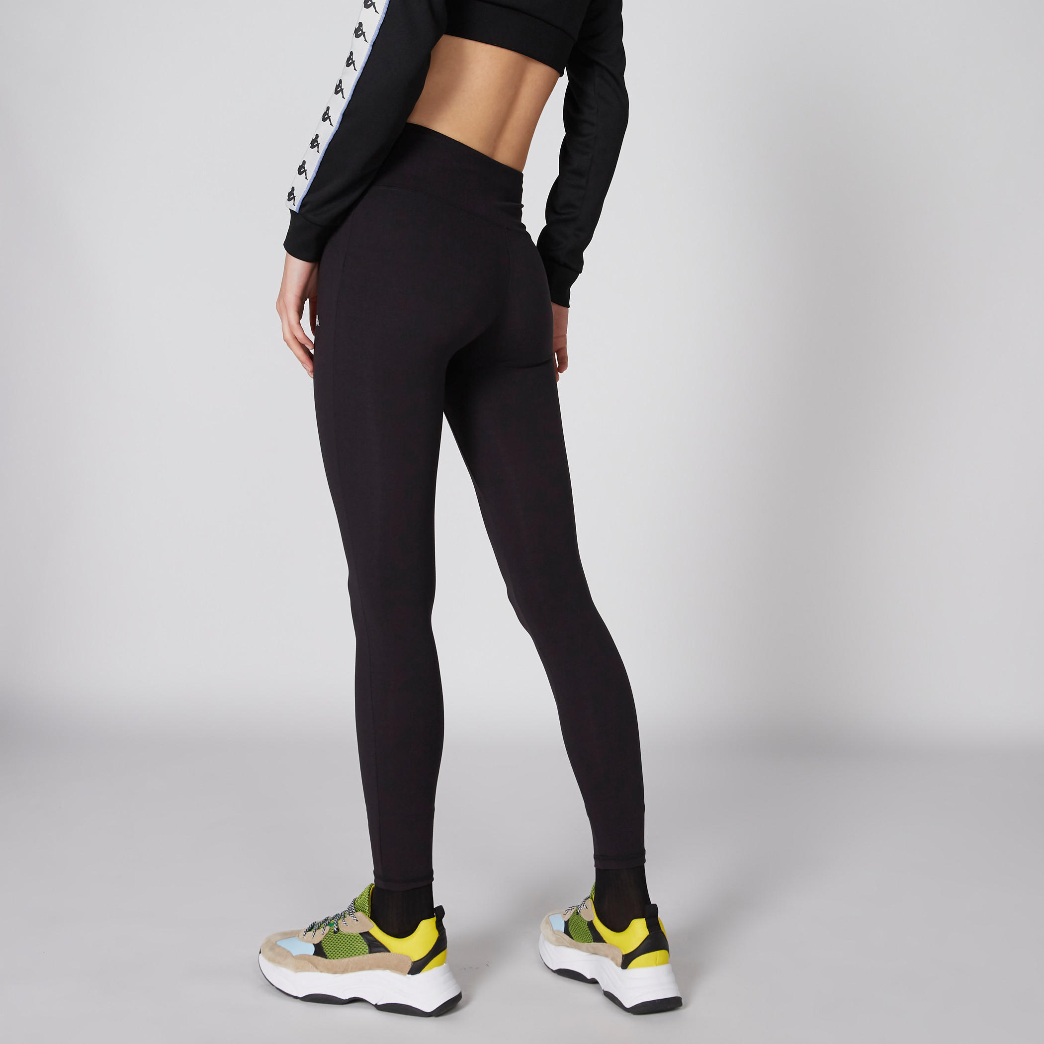بنطال طويل بخصر مطّاطي من كابا-women-clothing-bottoms-leggings-image-2