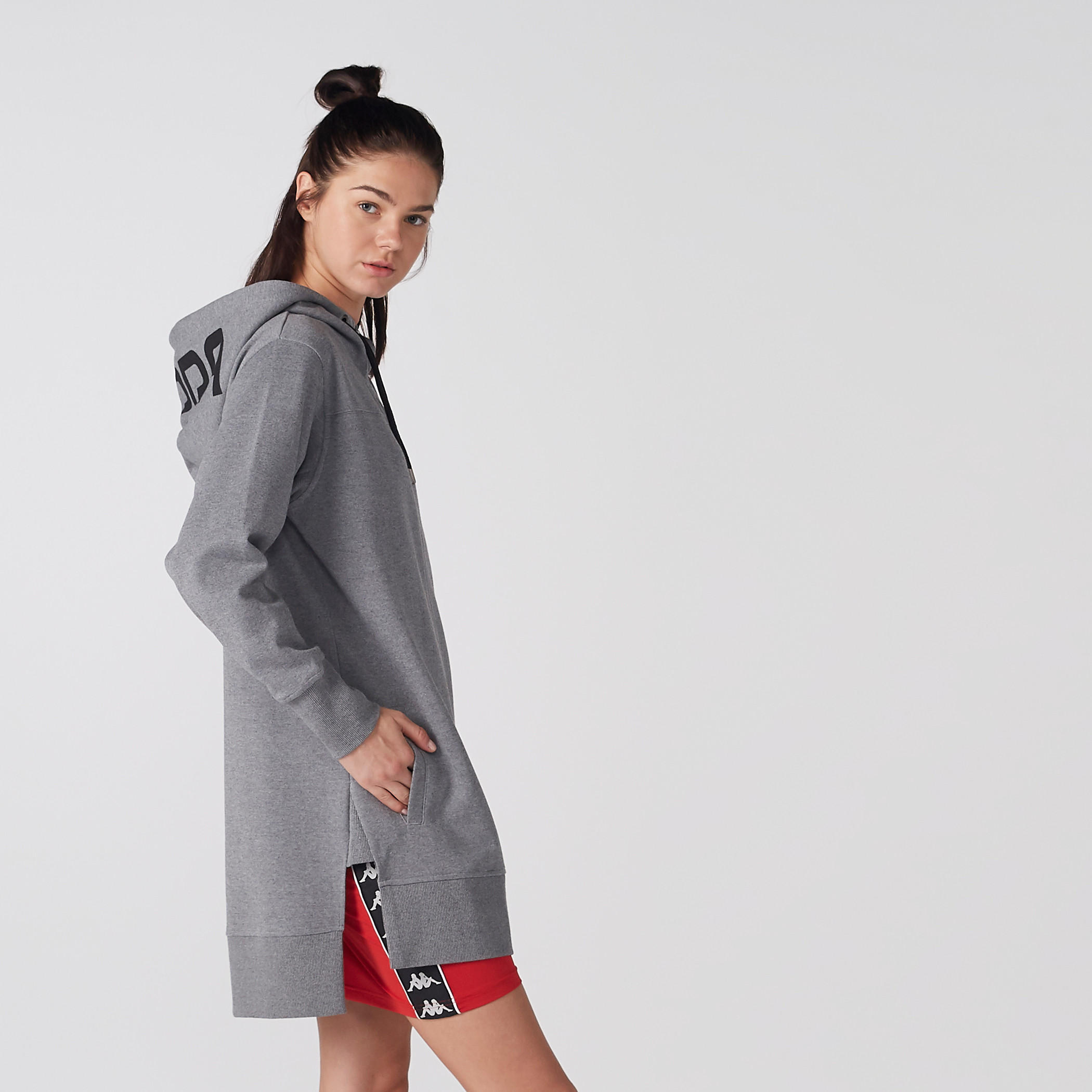 سويت شيرت طويل بقبعة وأكمام طويلة وطبعات من كابا-women-clothing-dresses-image-3