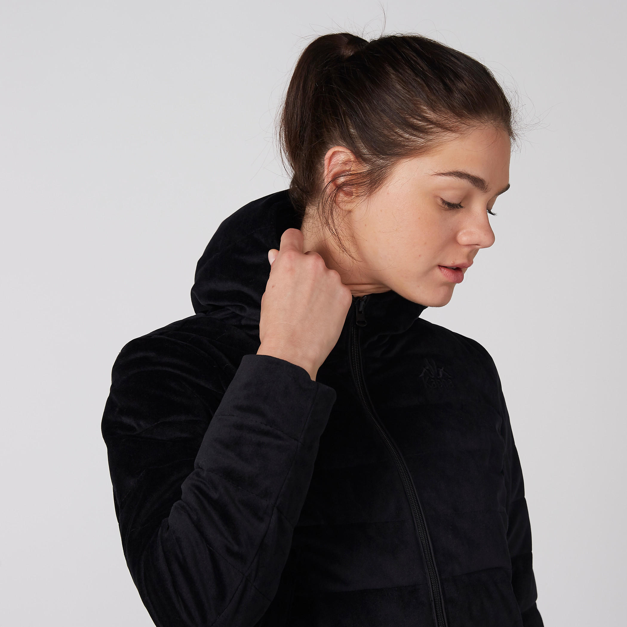 جاكيت مبطّن بقبعة وأكمام طويلة وسحّاب إغلاق من كابا-women-clothing-sportswearandactivewear-coatsandjackets-jackets-image-3