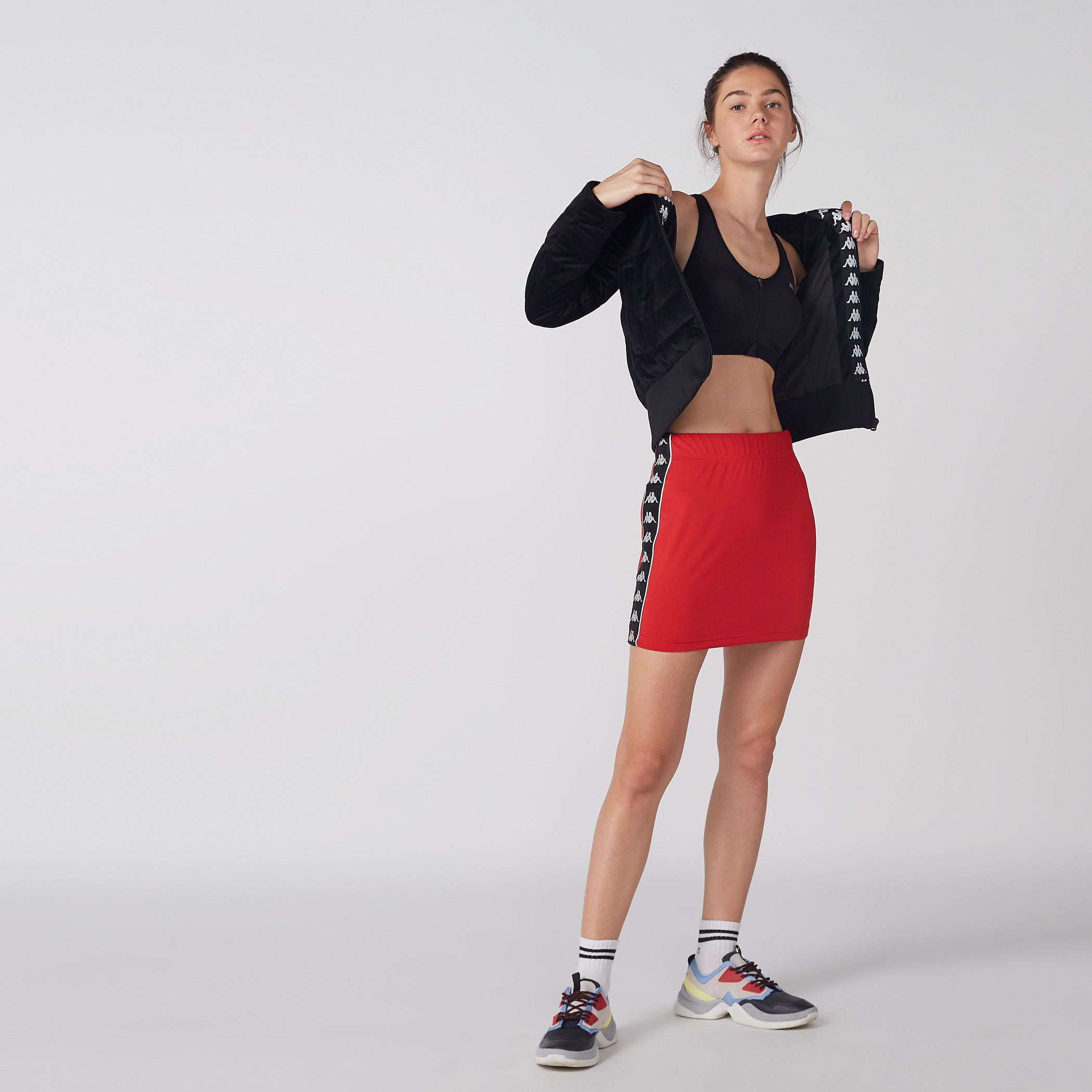 Kappa Skirt with Side Tape Detail and Elasticised Waistband-women-clothing-bottoms-skirts-image-2