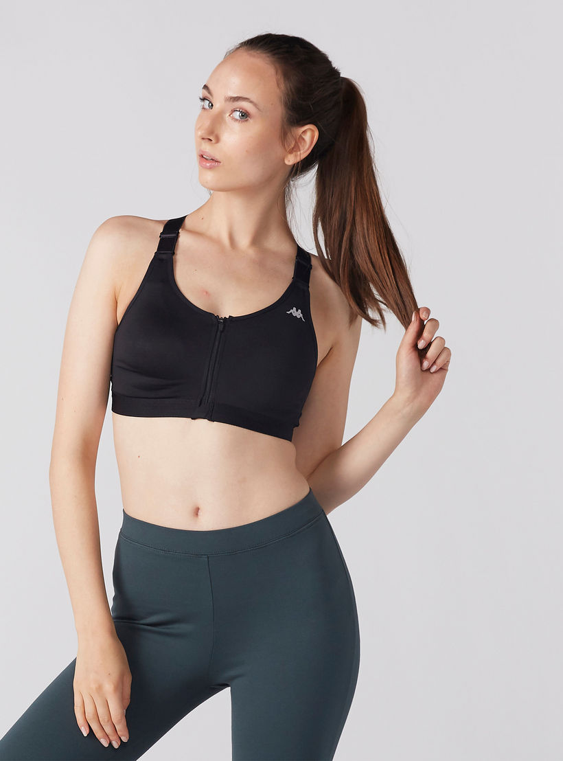 صدرية رياضية بتفاصيل سحّاب وظهر متقاطع من كابا-sports-women-clothing-sportsbras-image-1