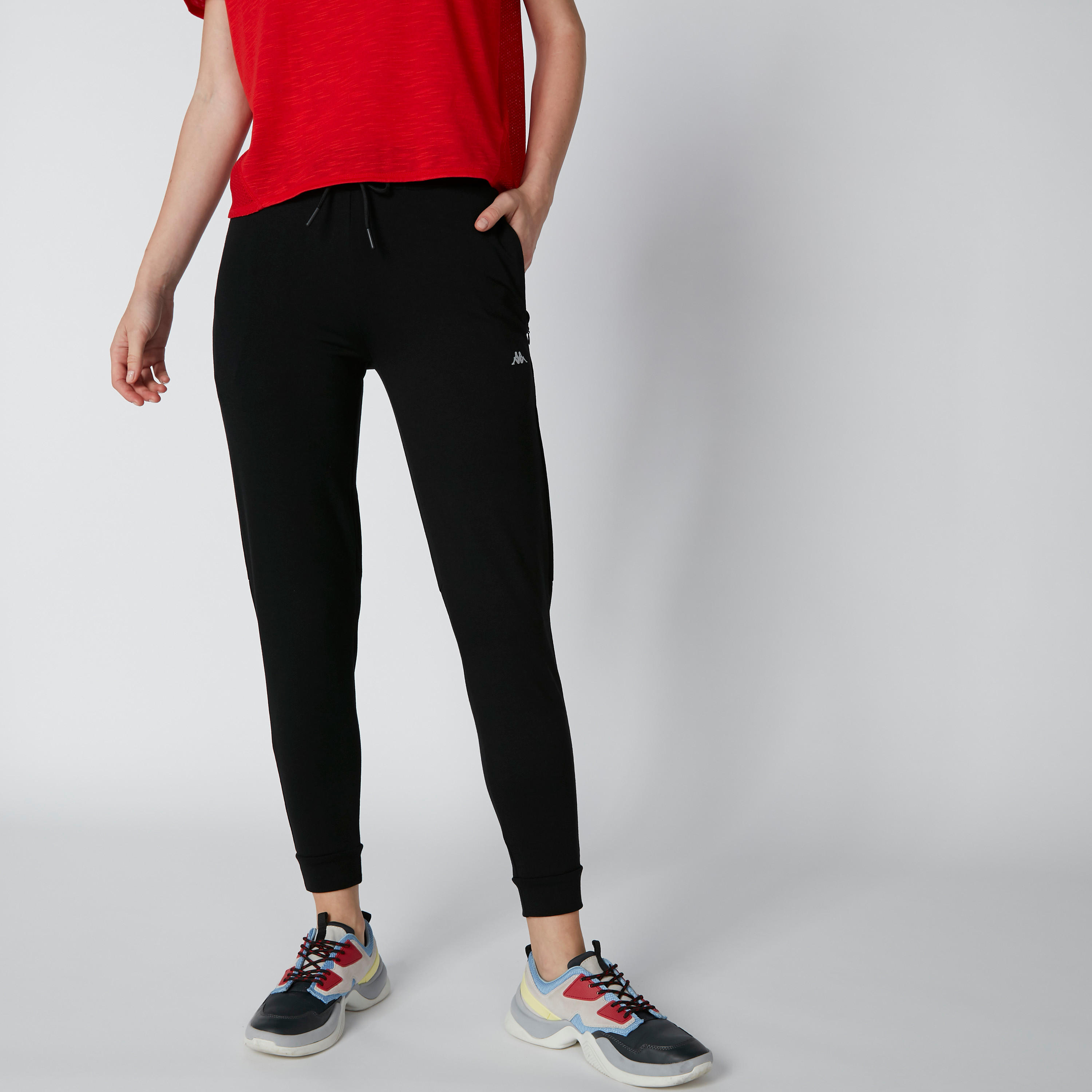 بنطال رياضي طويل بجيوب من كابا-women-clothing-sportswearandactivewear-bottoms-image-1