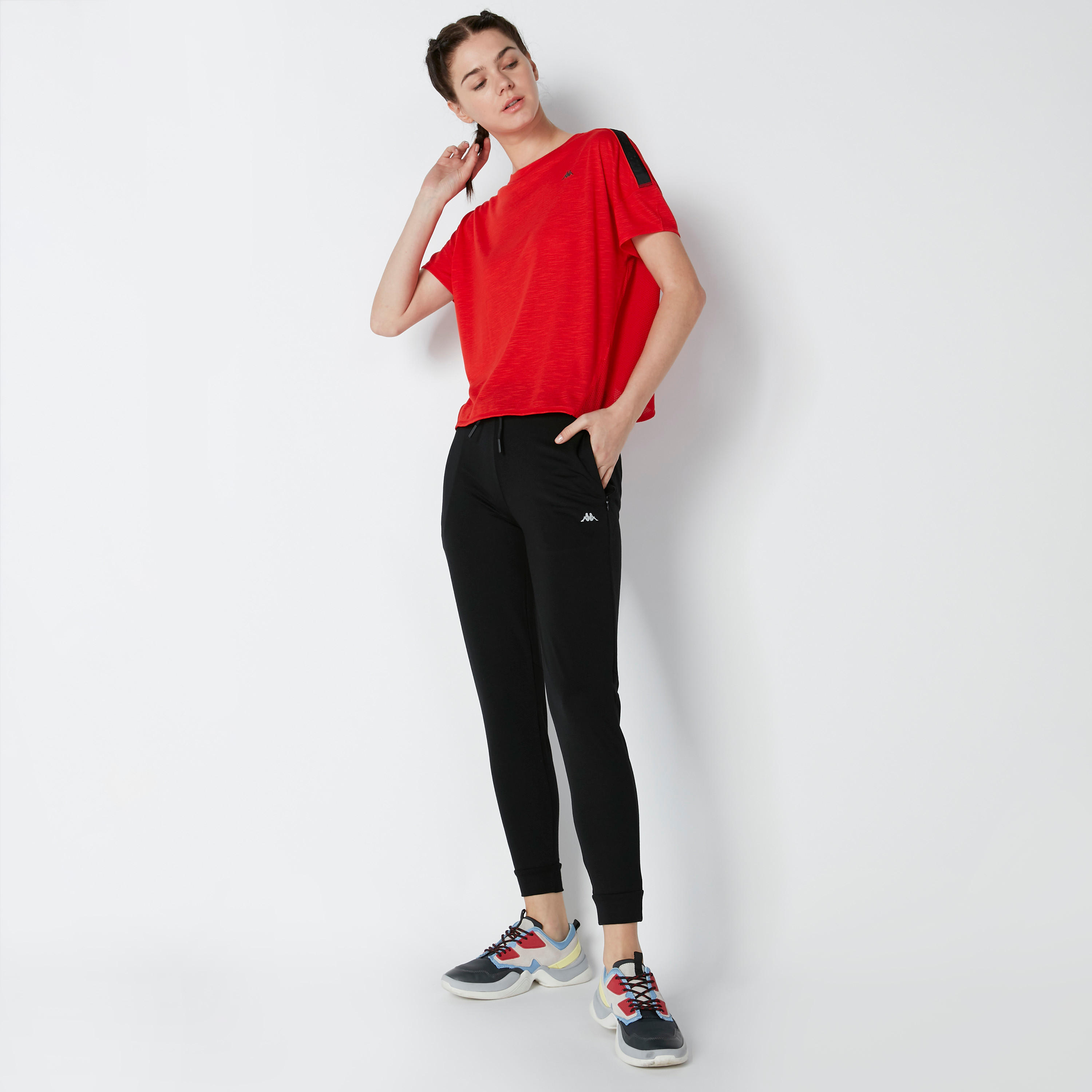 بنطال رياضي طويل بجيوب من كابا-women-clothing-sportswearandactivewear-bottoms-image-2