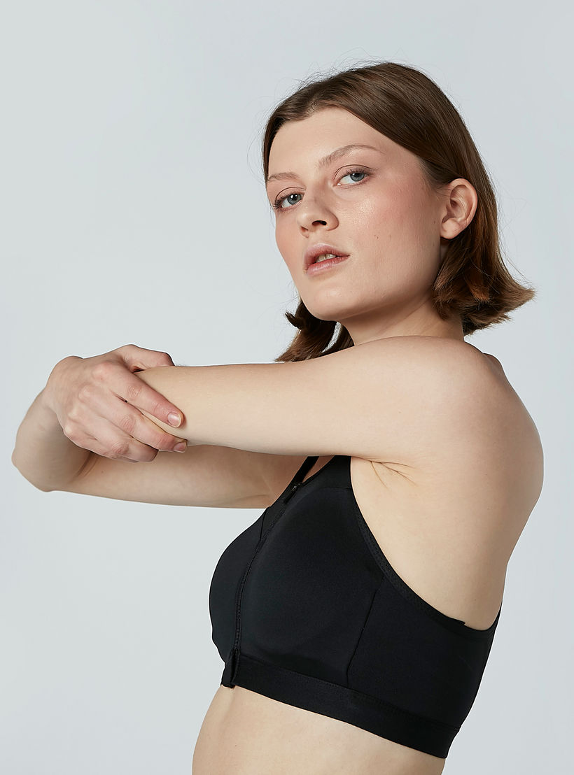 صدرية رياضية بظهر ريسر وسحّاب إغلاق من كابا-sports-women-clothing-sportsbras-image-5