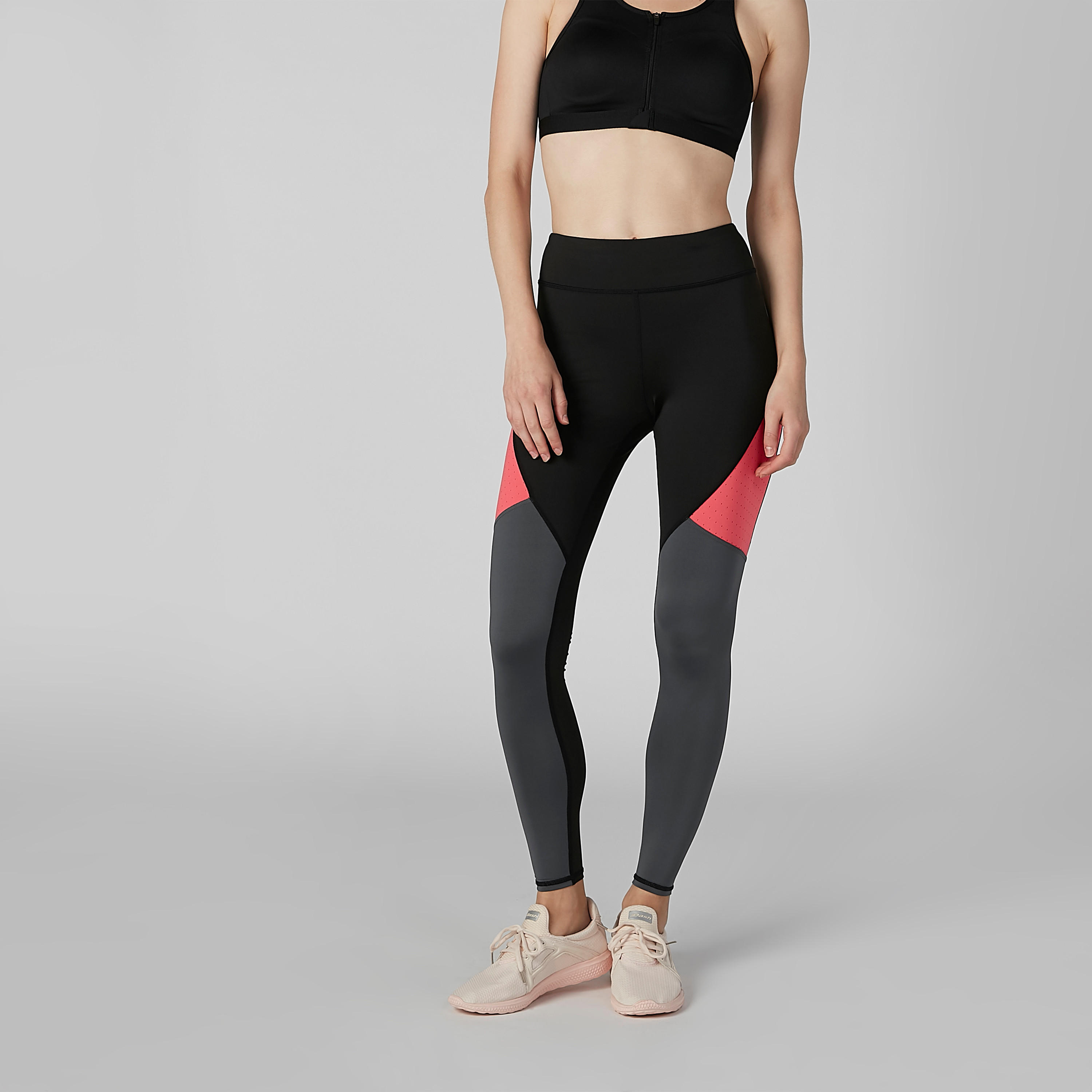 High Waisted with Mesh Cut and Sew Leggings-women-clothing-bottoms-leggings-image-2