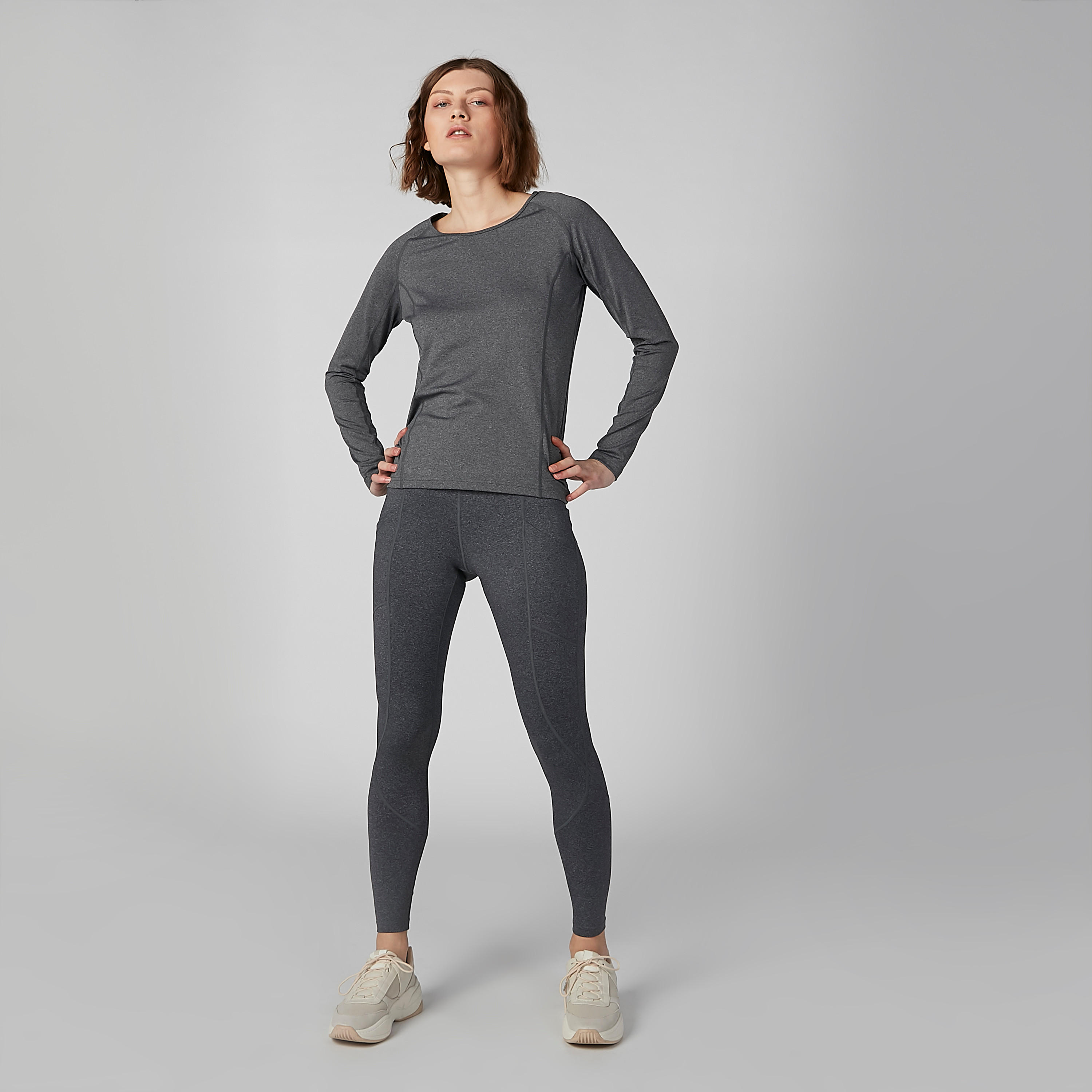 بنطال ليقنز سادة طويل بخصر مطّاطي من كابا-women-clothing-bottoms-leggings-image-3