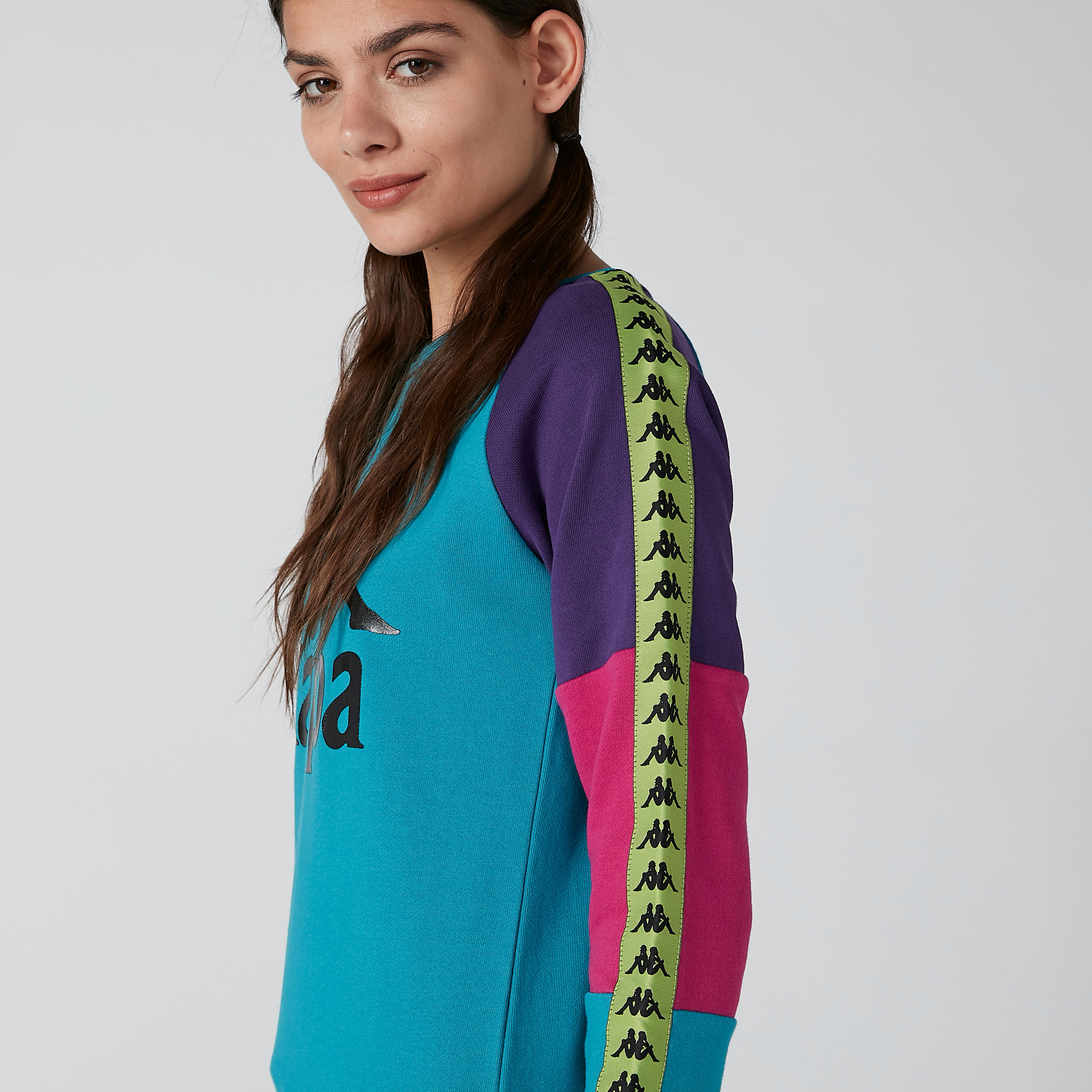 سويت شيرت بأكمام طويلة وشريطة وطبعات من كابا-women-clothing-sportswearandactivewear-hoodiesandsweatshirts-image-5