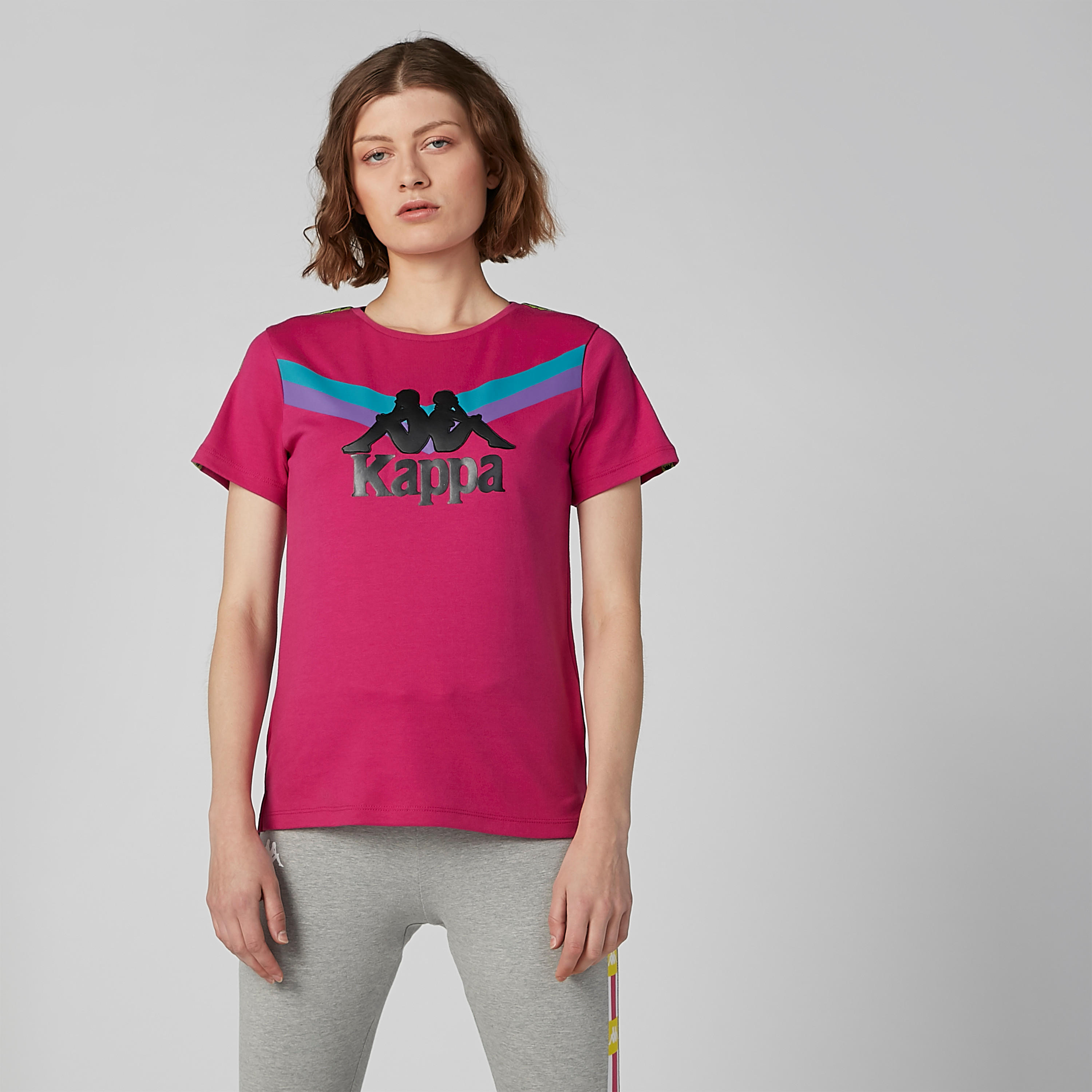 تيشيرت بياقة مستديرة وأكمام قصيرة وطبعات من كابا-women-clothing-sportswearandactivewear-tshirtsandvests-image-2