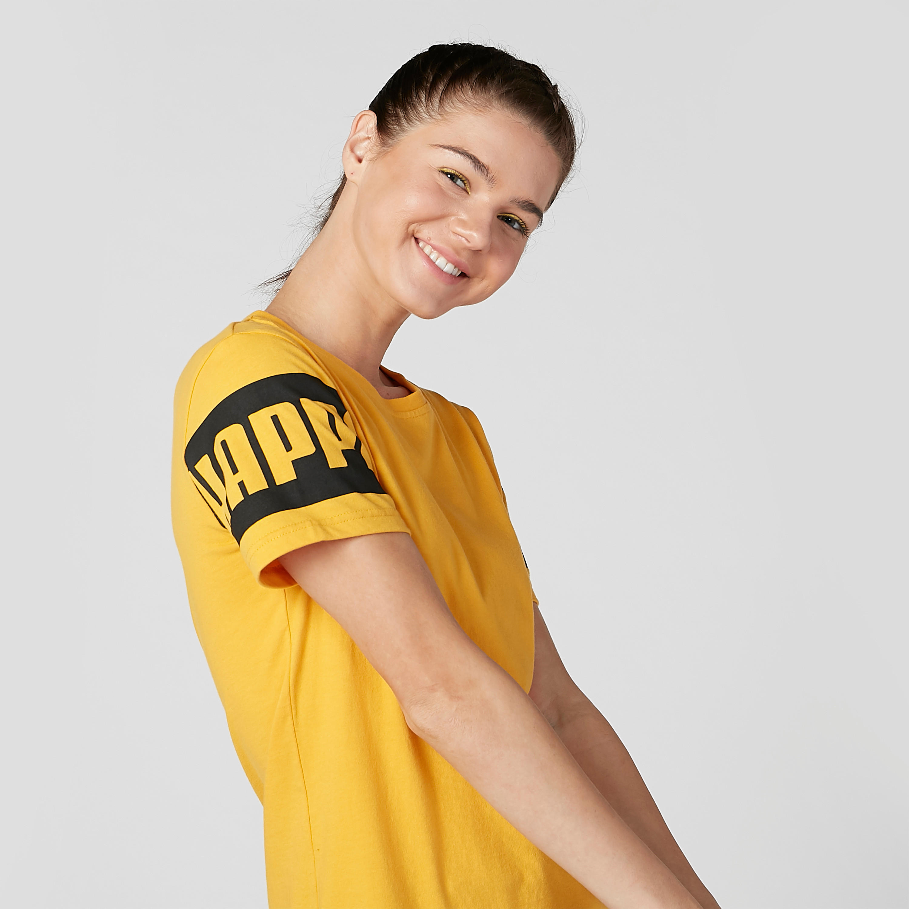 تيشيرت بياقة مستديرة وأكمام قصيرة وطبعات من كابا-women-clothing-tshirts-image-2