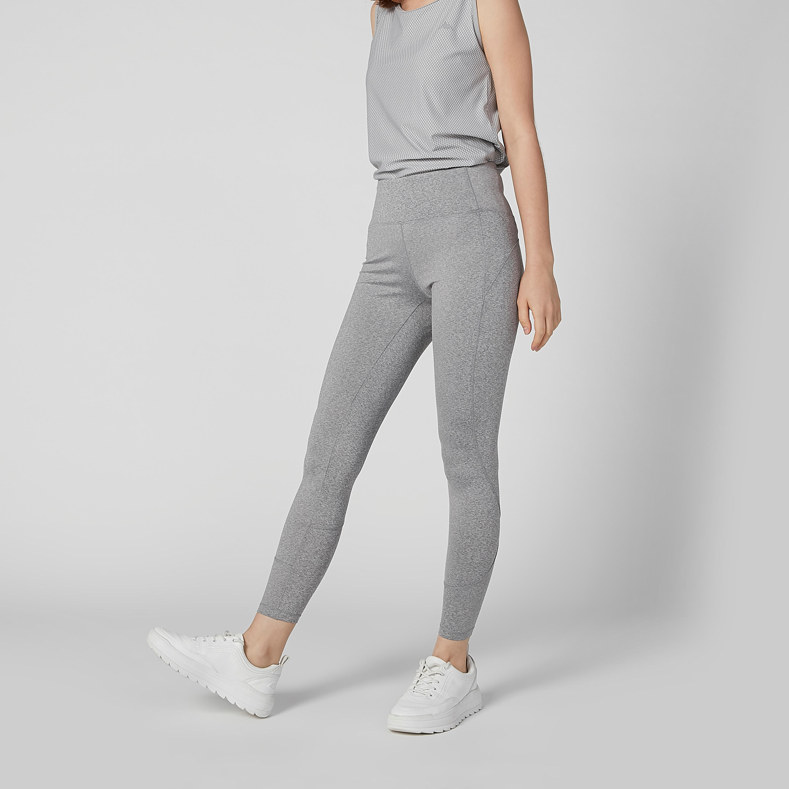 بنطلون ليقنز سادة بخصر مطّاطي من كابا-women-clothing-bottoms-leggings-image-6