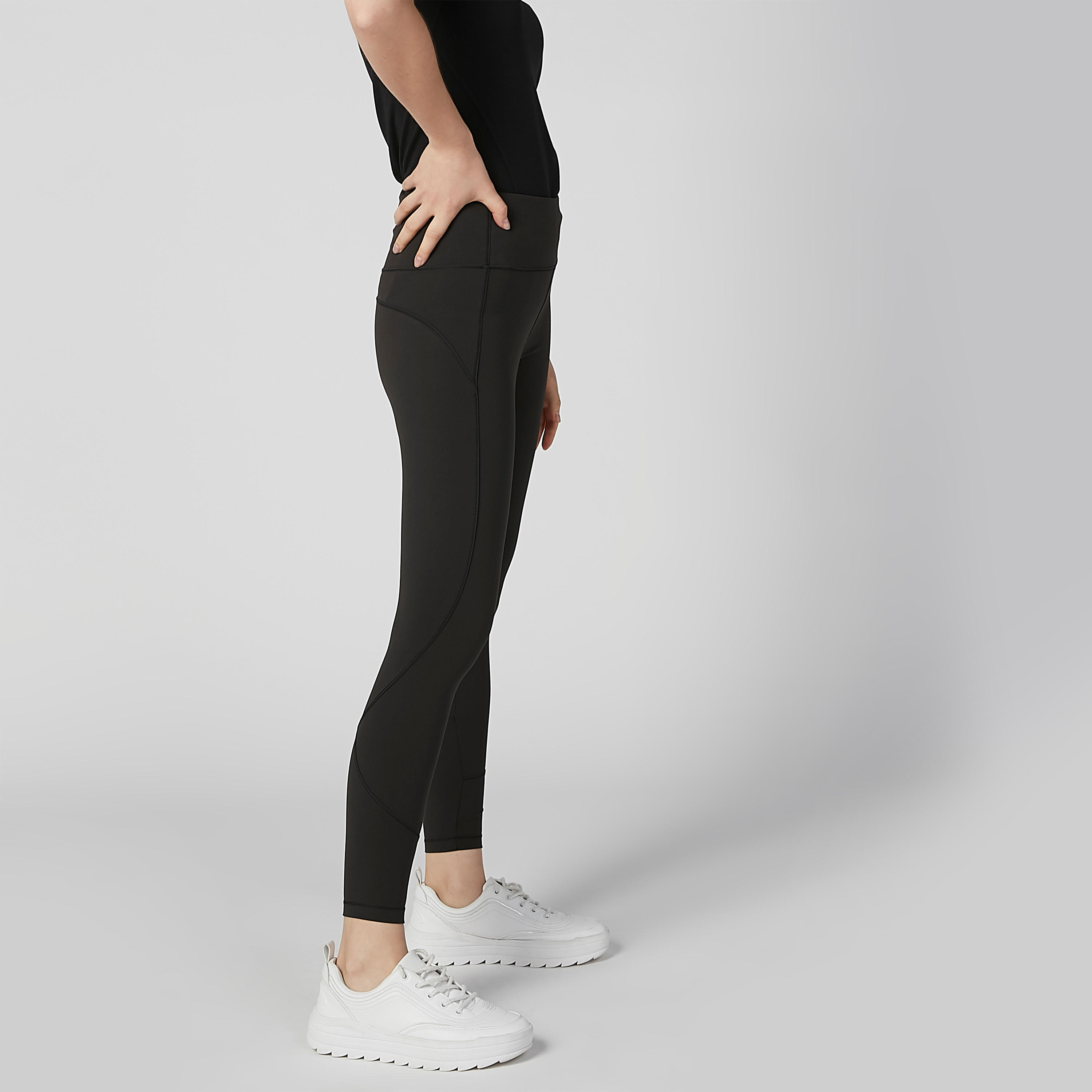 بنطلون ليقنز سادة بخصر مطّاطي من كابا-women-clothing-bottoms-leggings-image-15