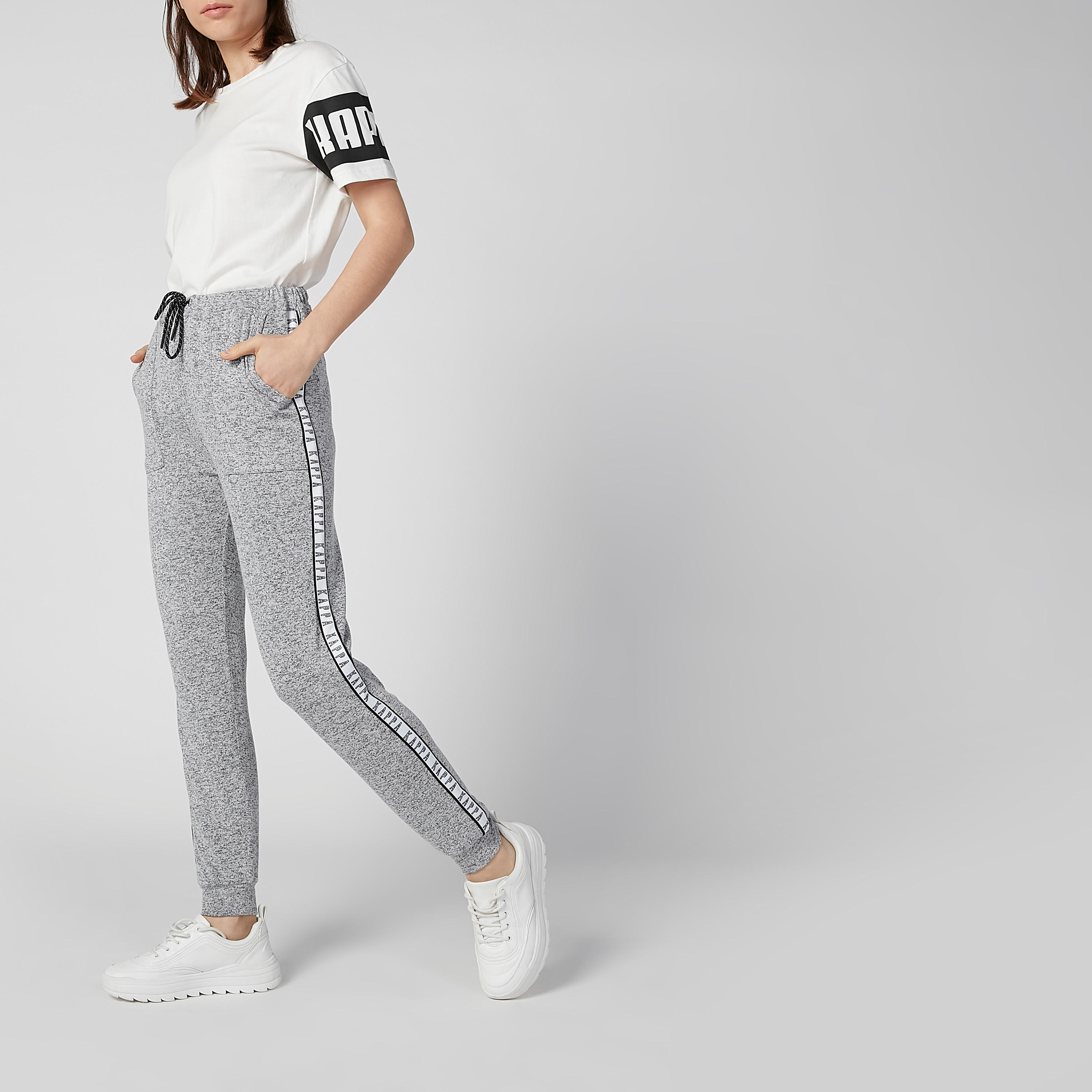 بنطال رياضي طويل بجيوب وشريطة من كابا-women-clothing-bottoms-joggers-image-2