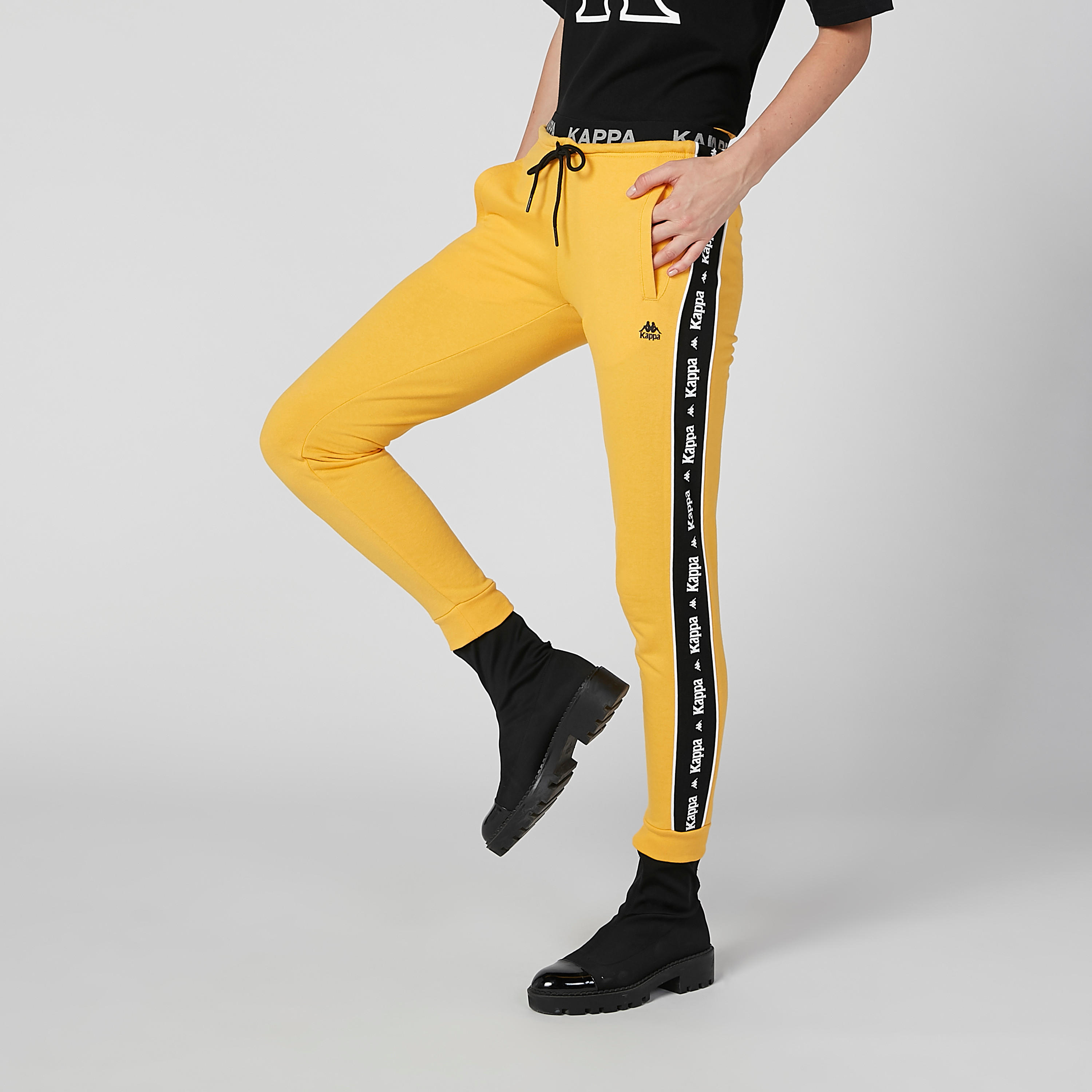 بنطال رياضي طويل برباط وشريطة بطبعات من كابا-women-clothing-bottoms-joggers-image-2