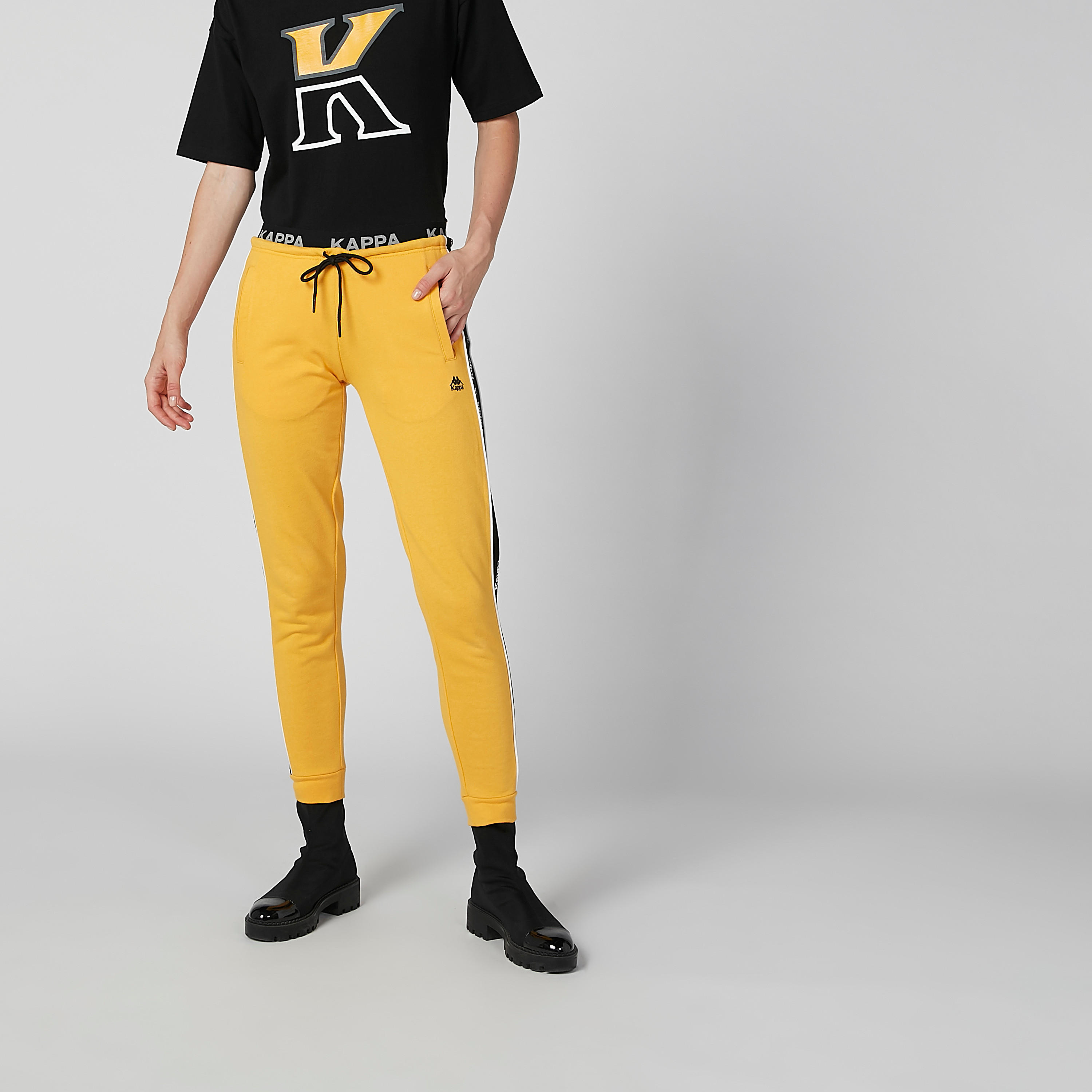 بنطال رياضي طويل برباط وشريطة بطبعات من كابا-women-clothing-bottoms-joggers-image-3