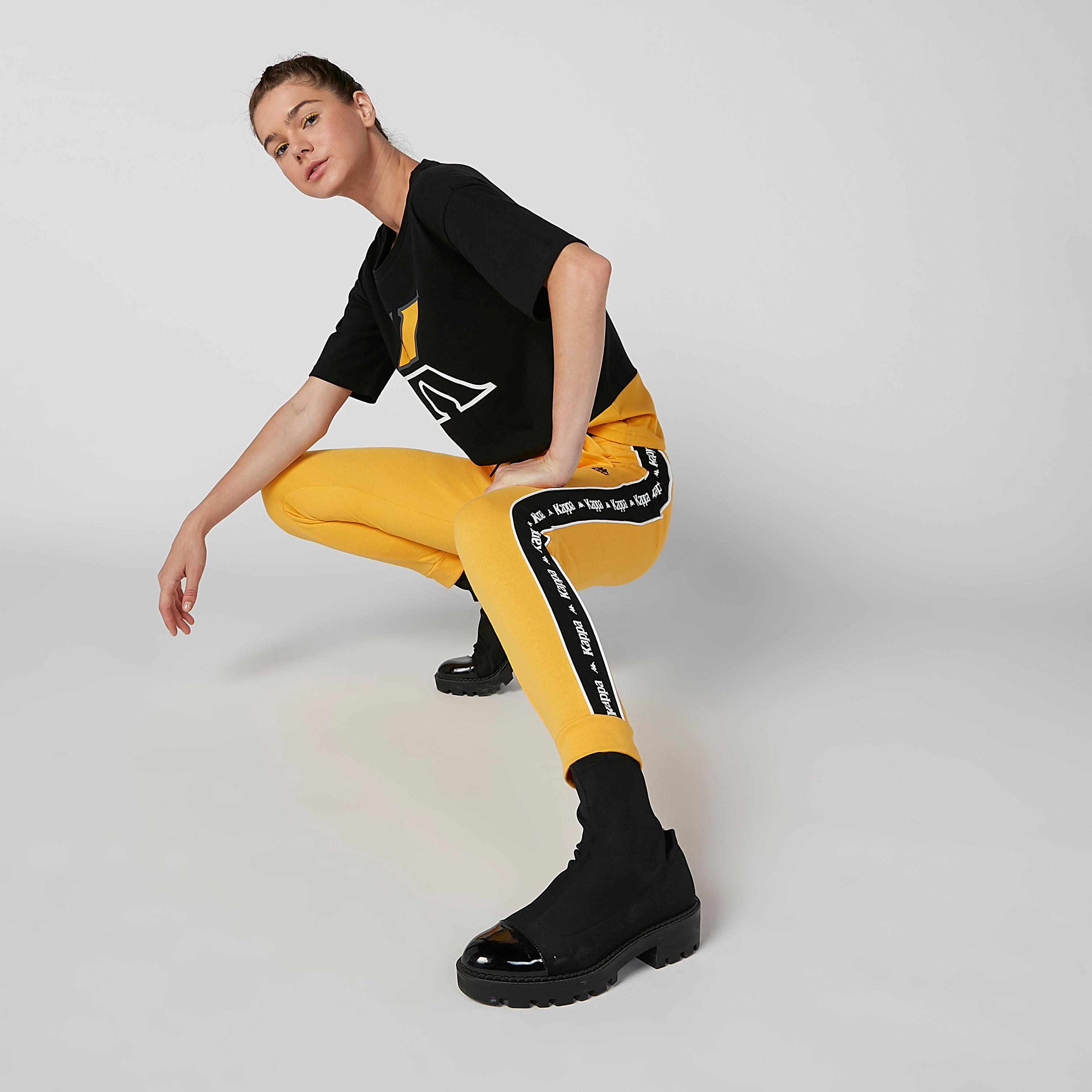 بنطال رياضي طويل برباط وشريطة بطبعات من كابا-women-clothing-bottoms-joggers-image-5