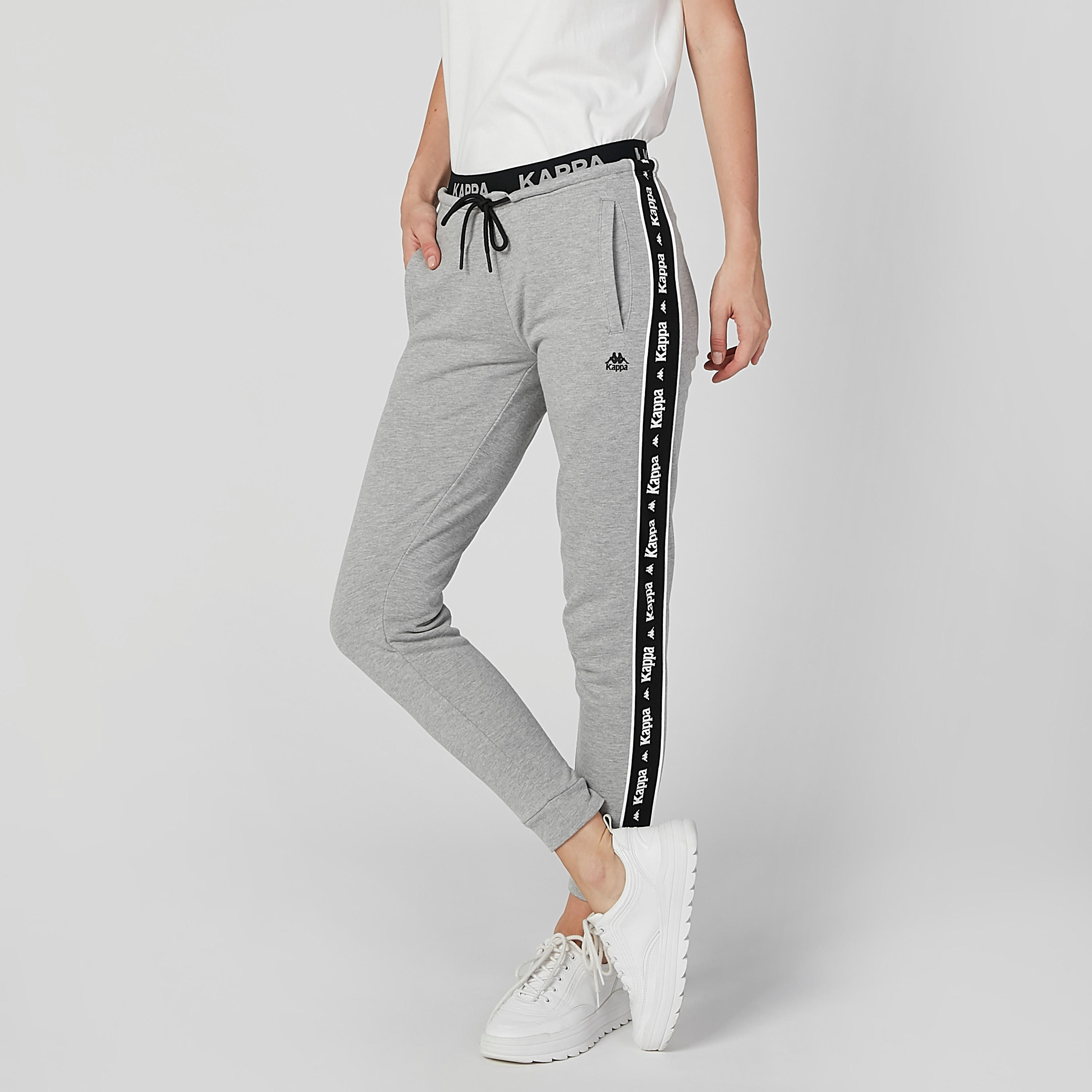 بنطال رياضي طويل بجيوب وشريطة بطبعات من كابا-women-clothing-bottoms-joggers-image-1