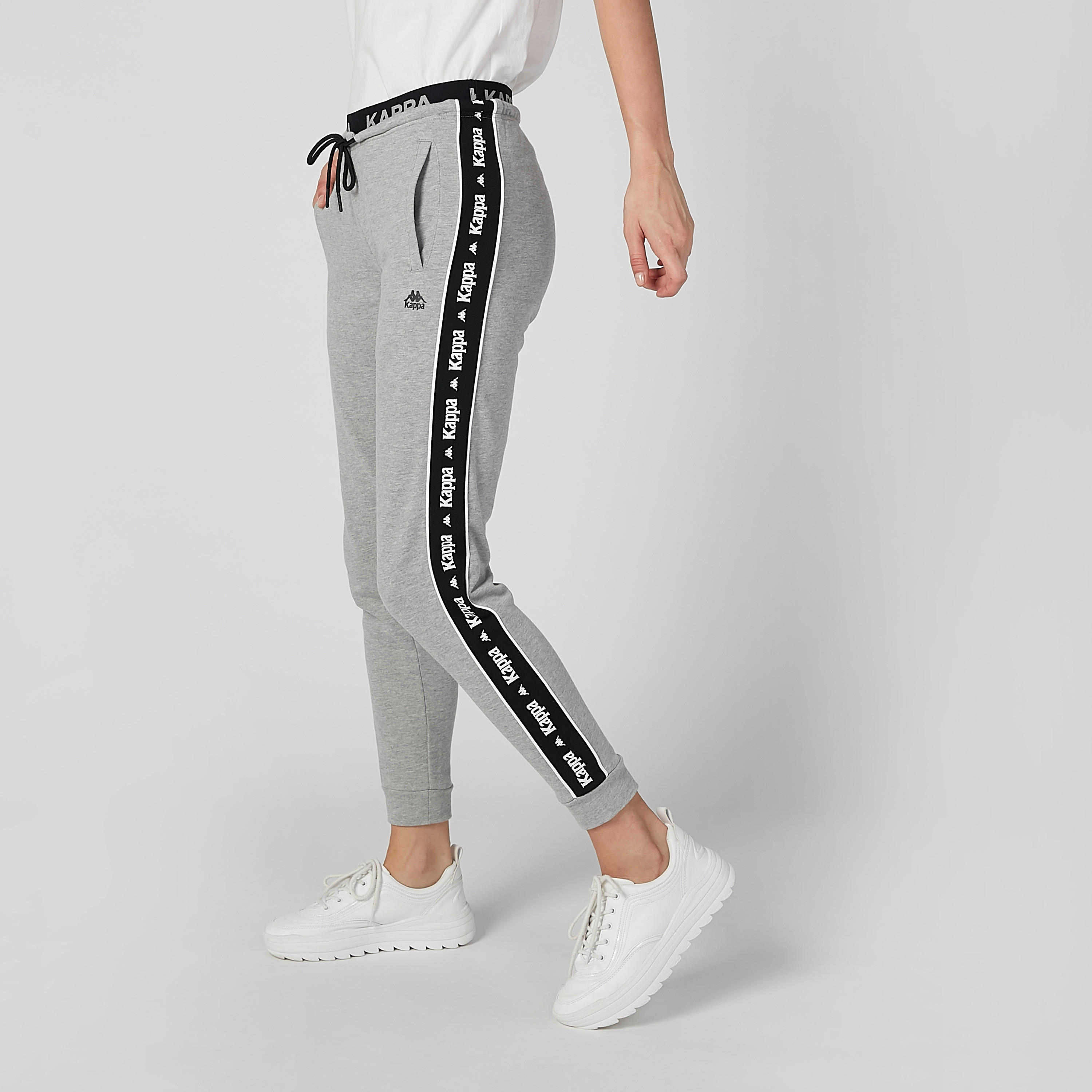 بنطال رياضي طويل بجيوب وشريطة بطبعات من كابا-women-clothing-bottoms-joggers-image-5